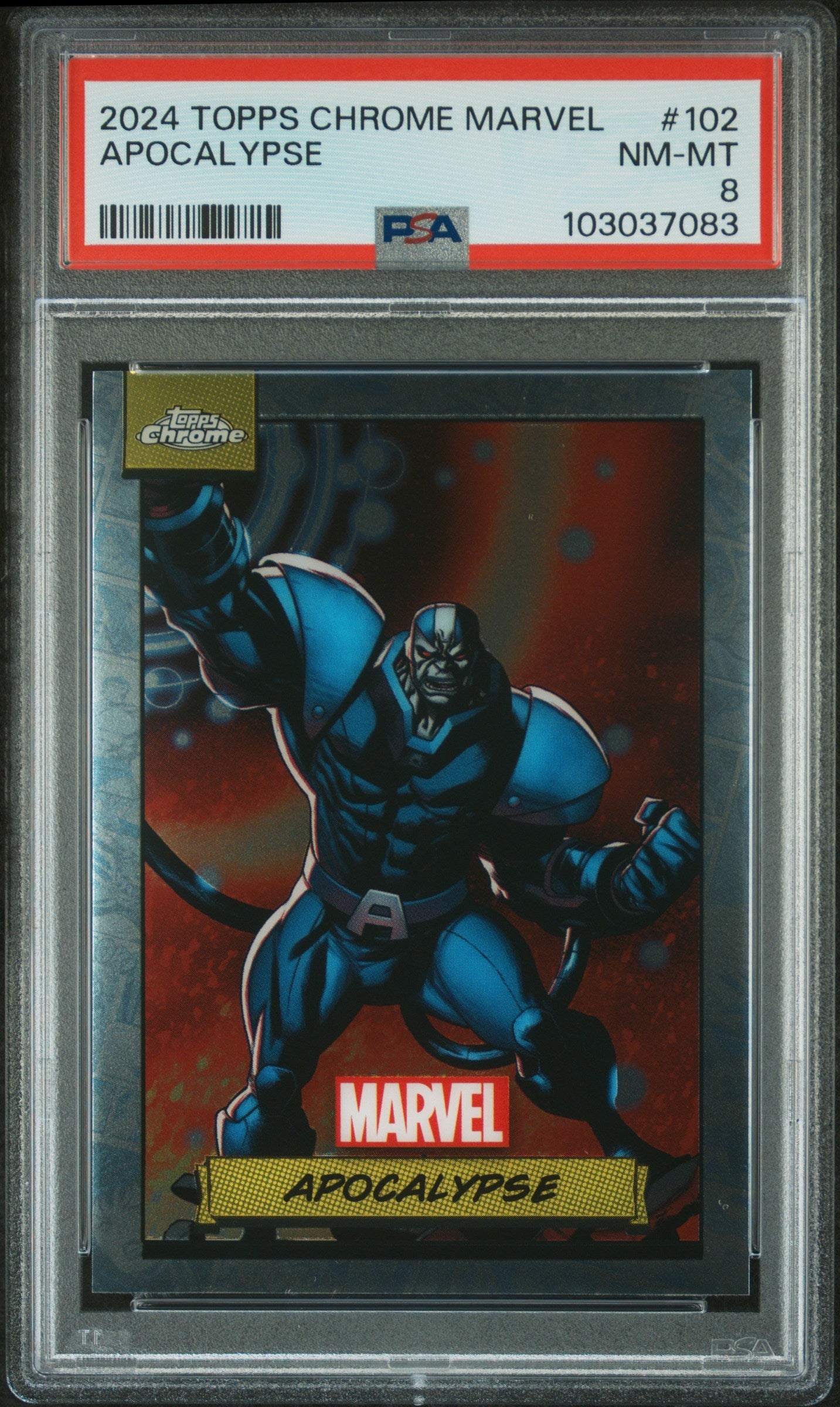 Apocalypse #102 PSA 8 [Topps Chrome Marvel 2024]