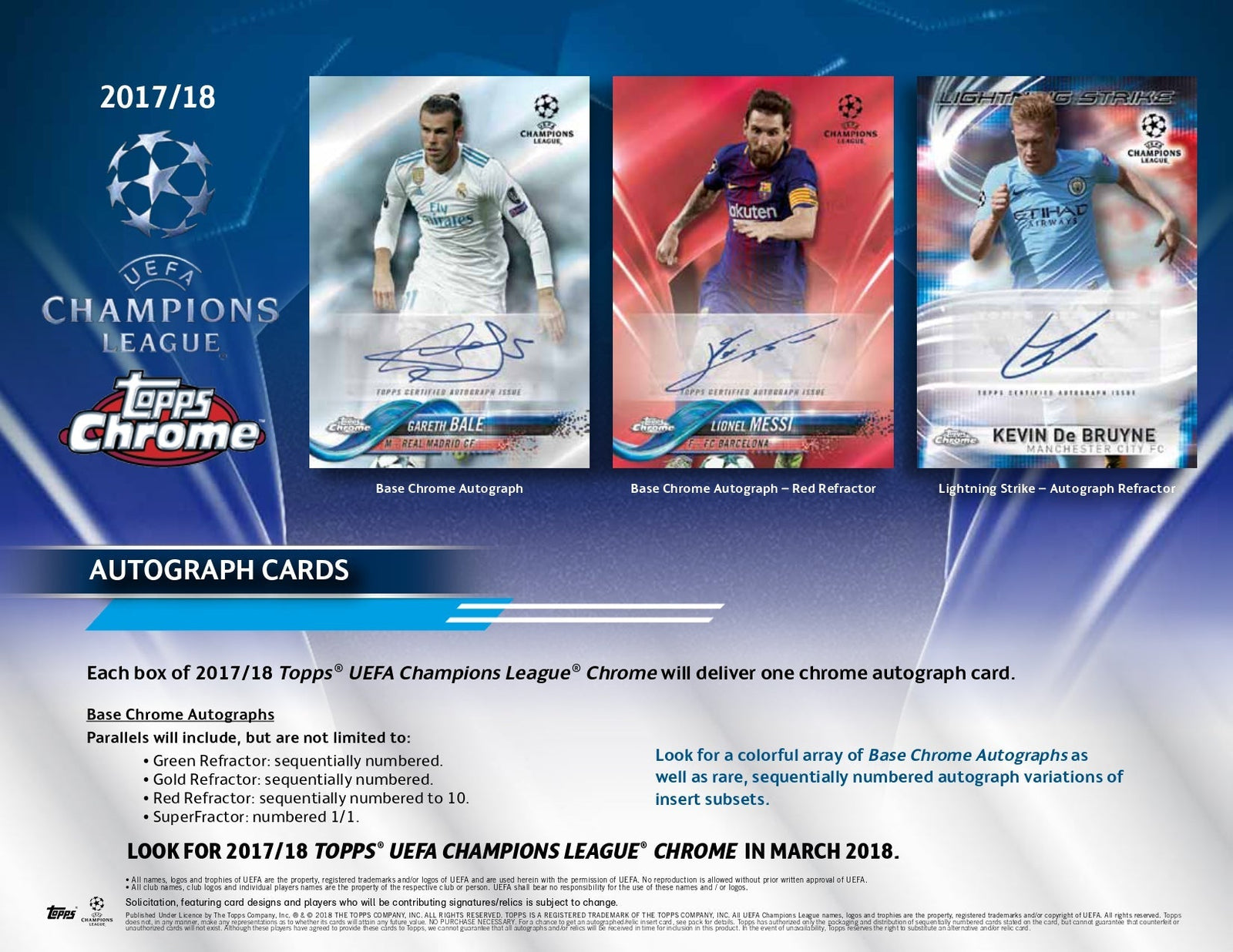 Topps Chrome UEFA Champions League 2017/18 - Hobby Box