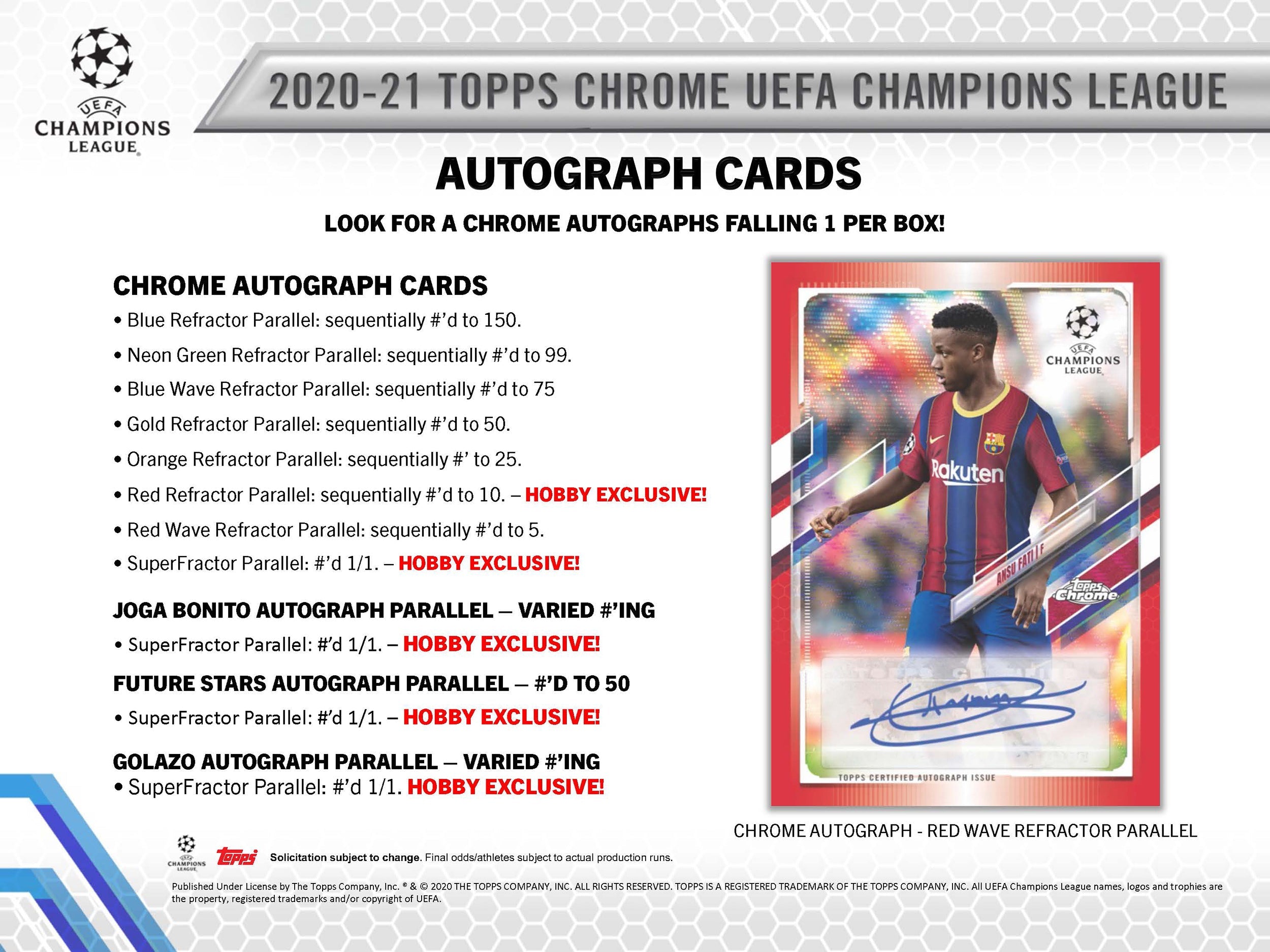 Topps Chrome UEFA Champions League 2020/21 - Value Box