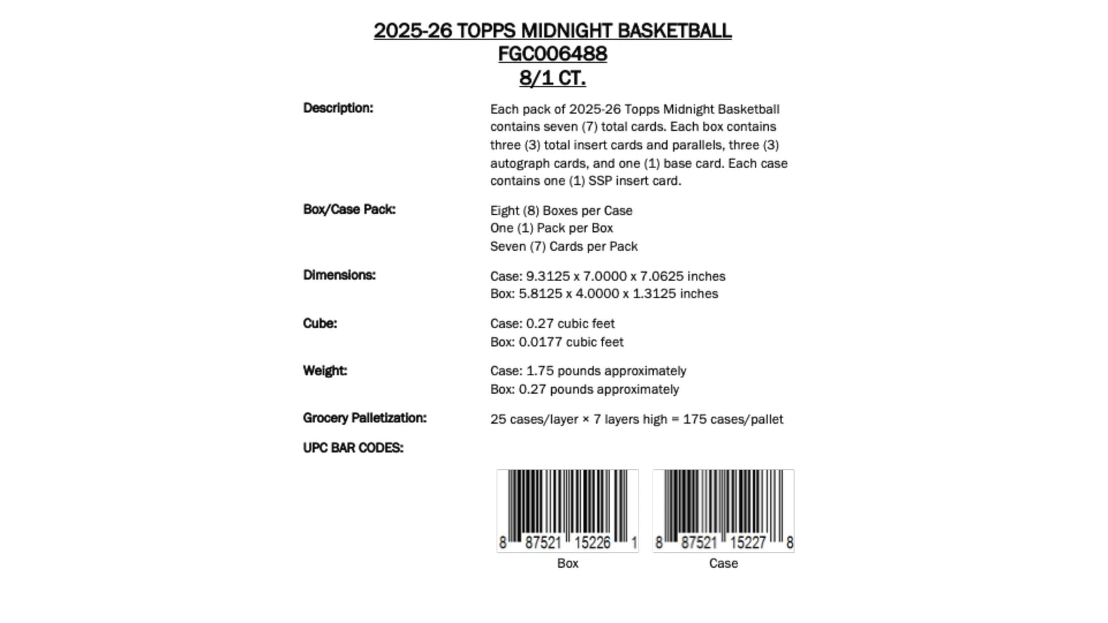 Topps Midnight Basketball 2025/26 - Hobby Box