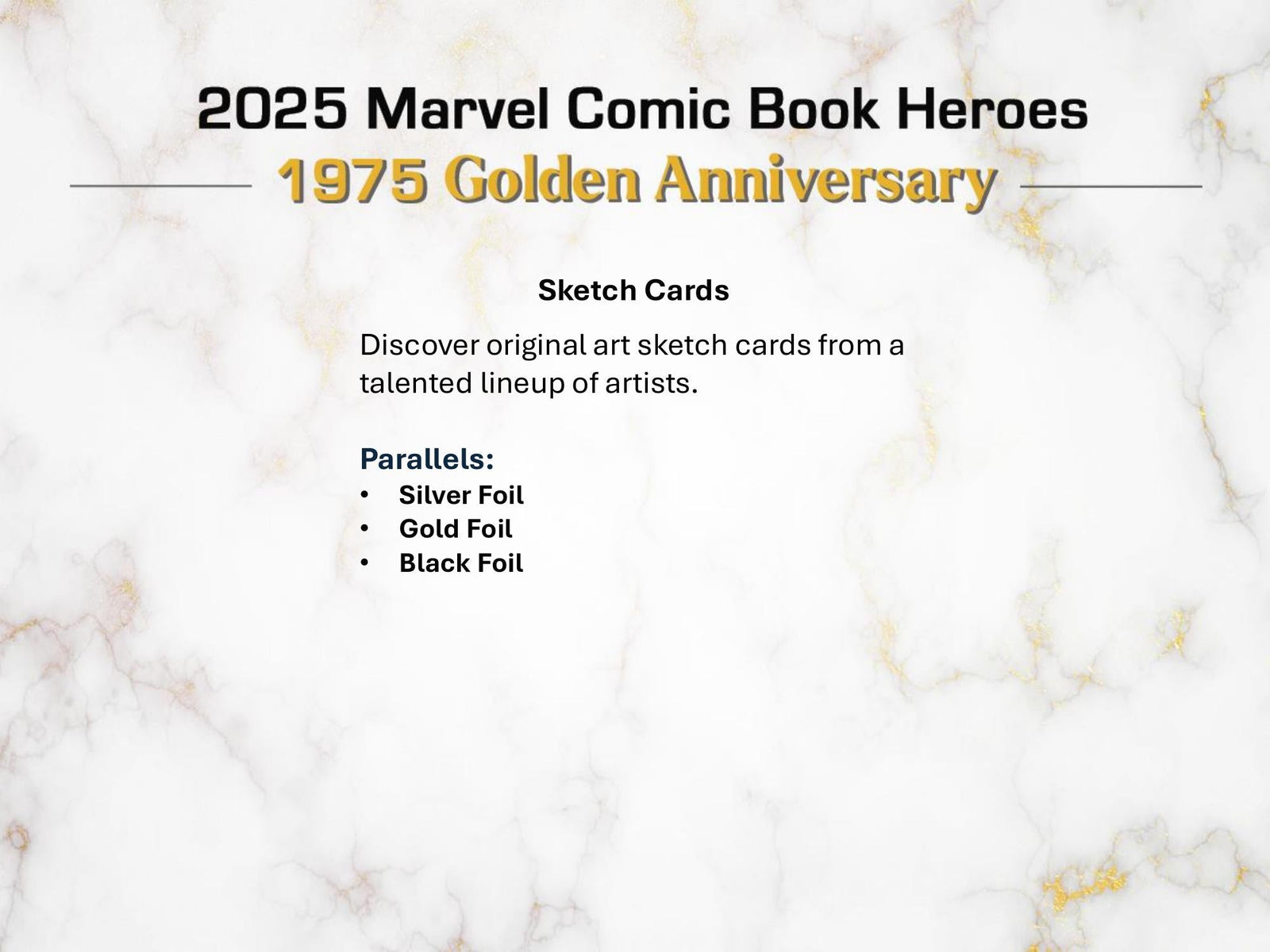 Topps Marvel Comic Book Heroes 1975 Golden Anniversary 2025 - Hobby Box