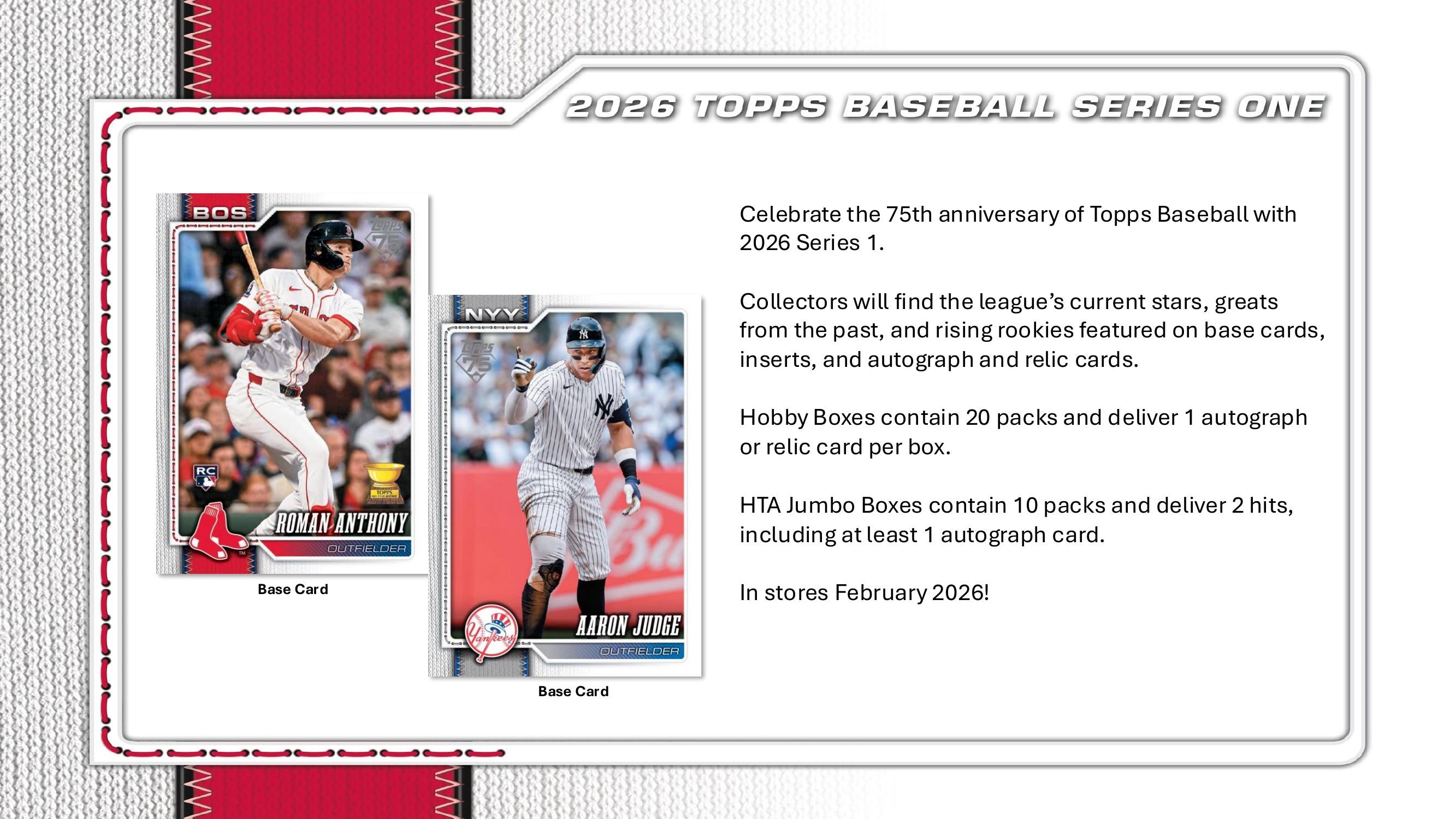 Topps MLB Baseball Series 1 2026 - Jumbo Box