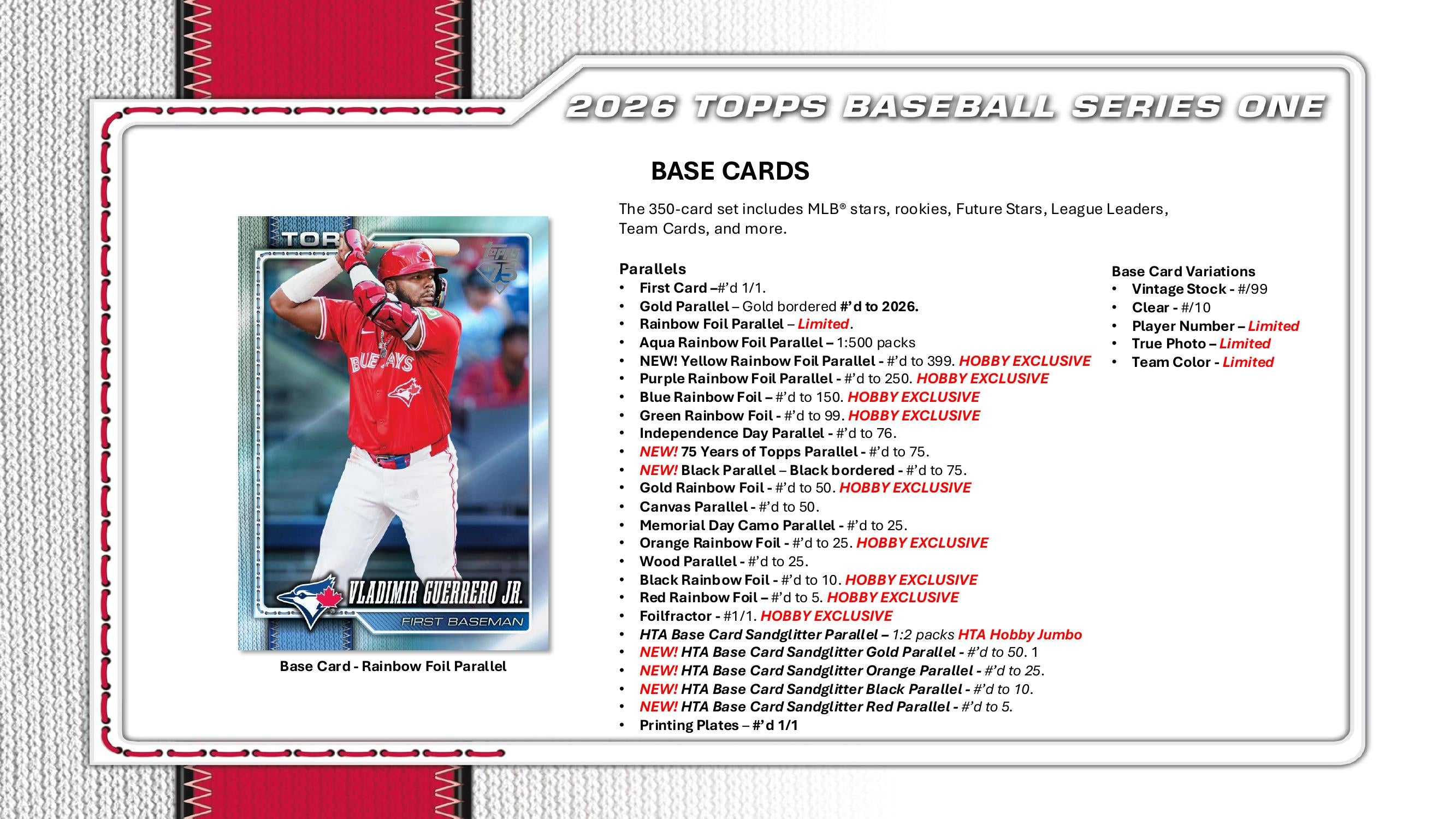 Topps MLB Baseball Series 1 2026 - Jumbo Box