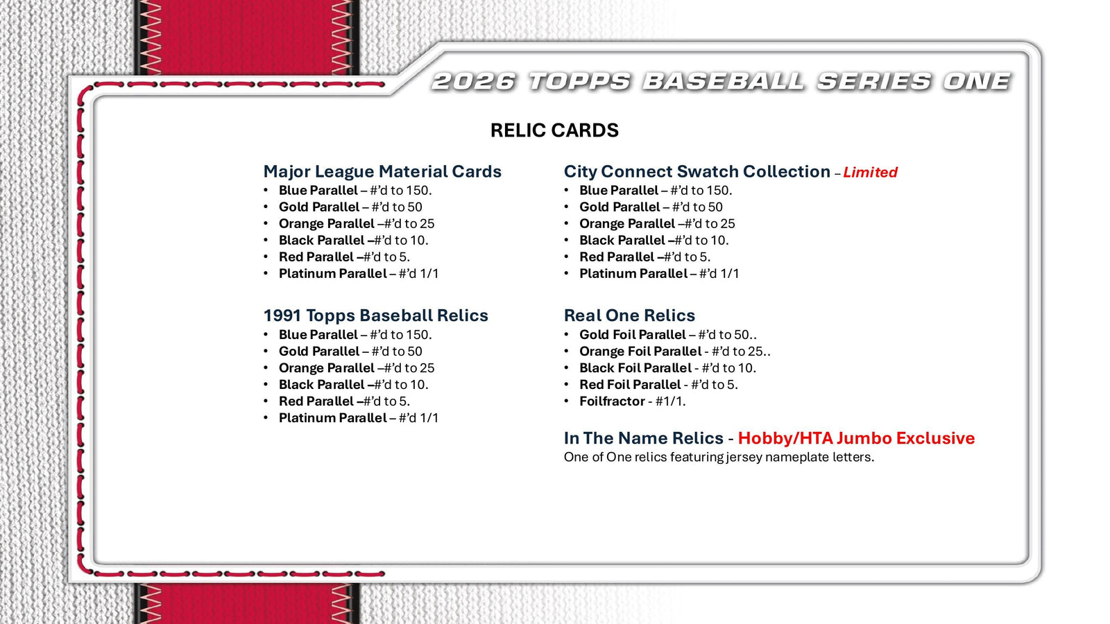Topps MLB Baseball Series 1 2026 - Hobby Box