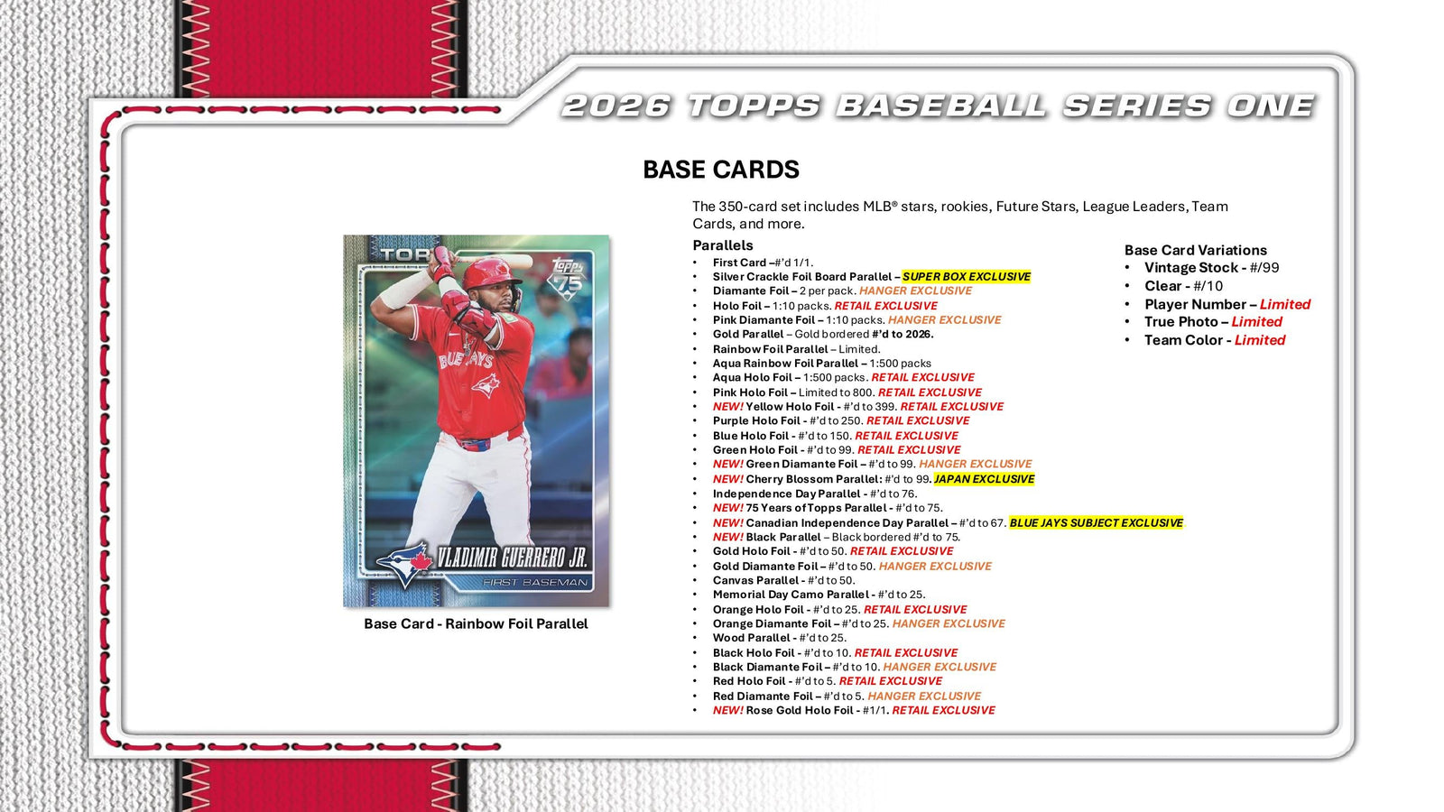 Topps MLB Baseball Series 1 2026 - Value Box