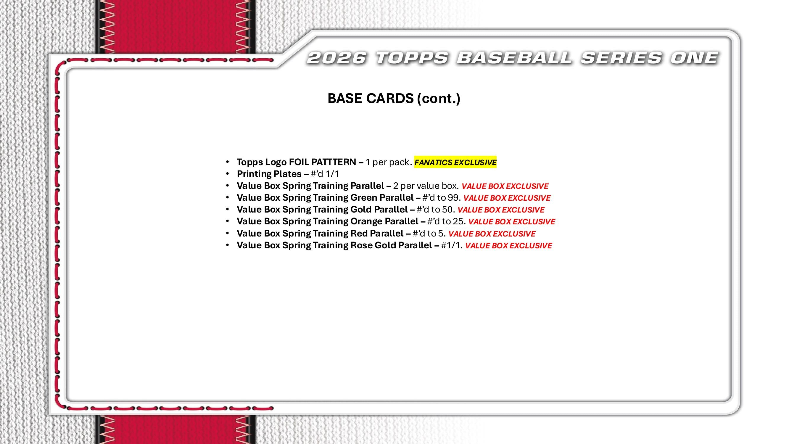 Topps MLB Baseball Series 1 2026 - Value Box