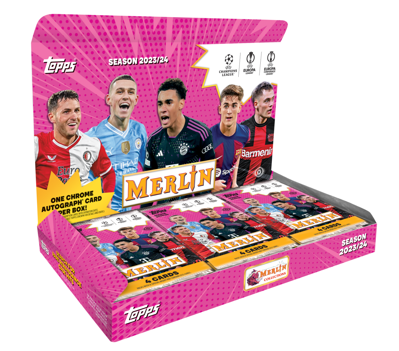 Topps Merlin UEFA Chrome 2023/24 - Hobby Box