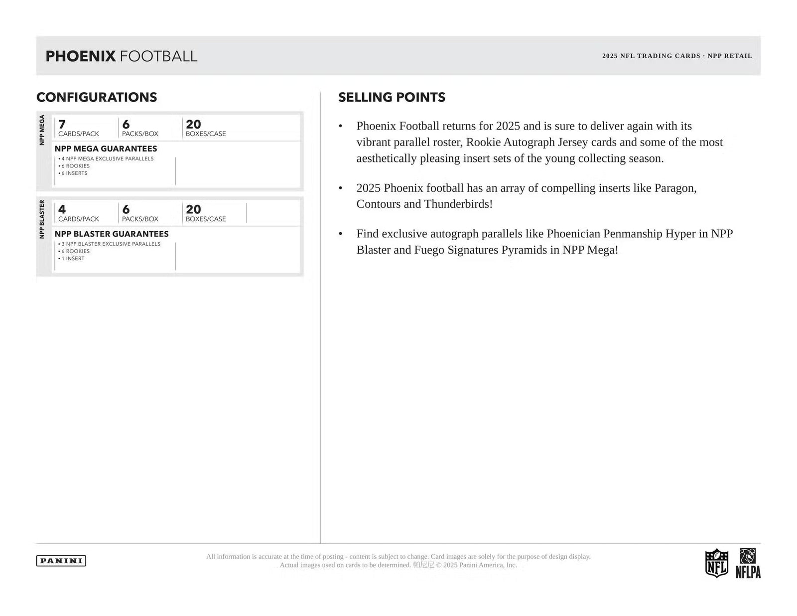 Panini Phoenix Football 2025 - Blaster Box
