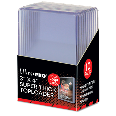 Ultra PRO 3" X 4" Super Thick 200PT Toploader (10)