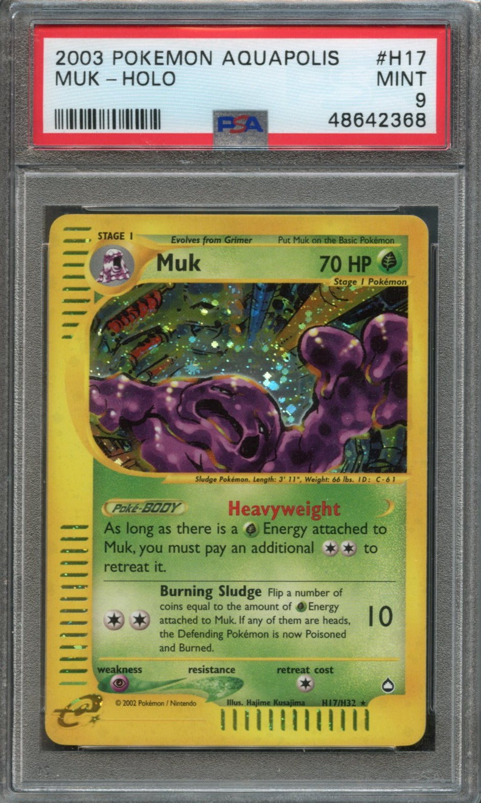 Muk #H17 PSA 9 [Aquapolis]