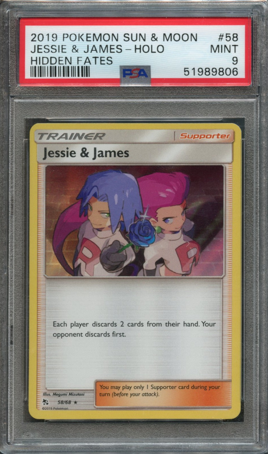 Jessie & James #58 PSA 9 [Hidden Fates]