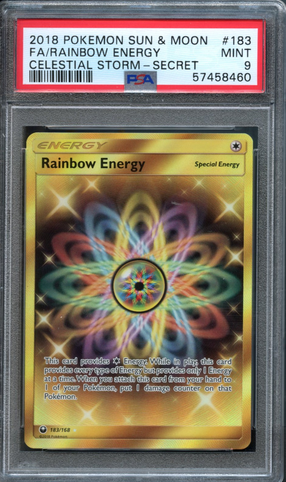 Rainbow Energy #183 PSA 9 [Celestial Storm]