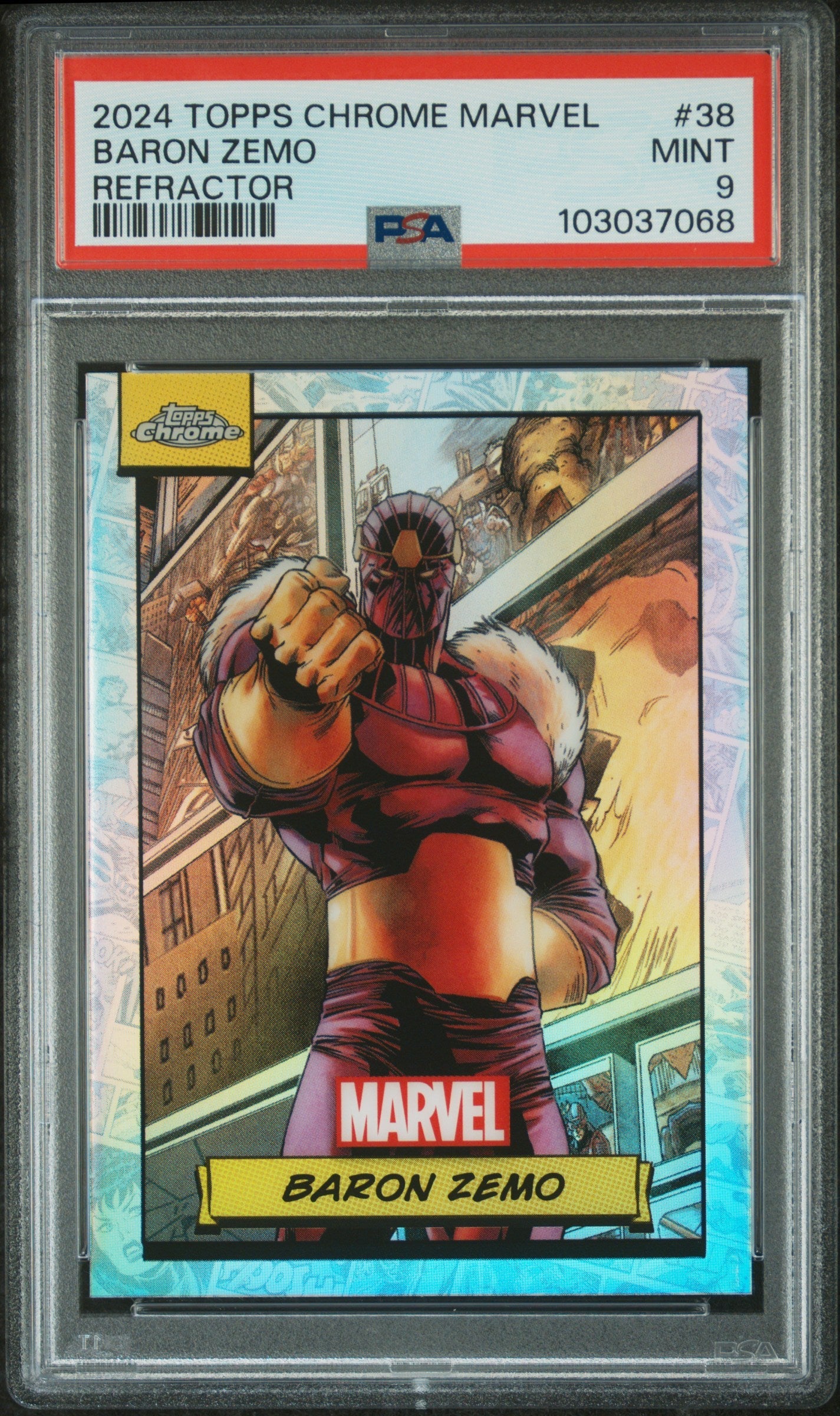 Baron Zemo [Refractor] #38 PSA 9 [Topps Chrome Marvel 2024]