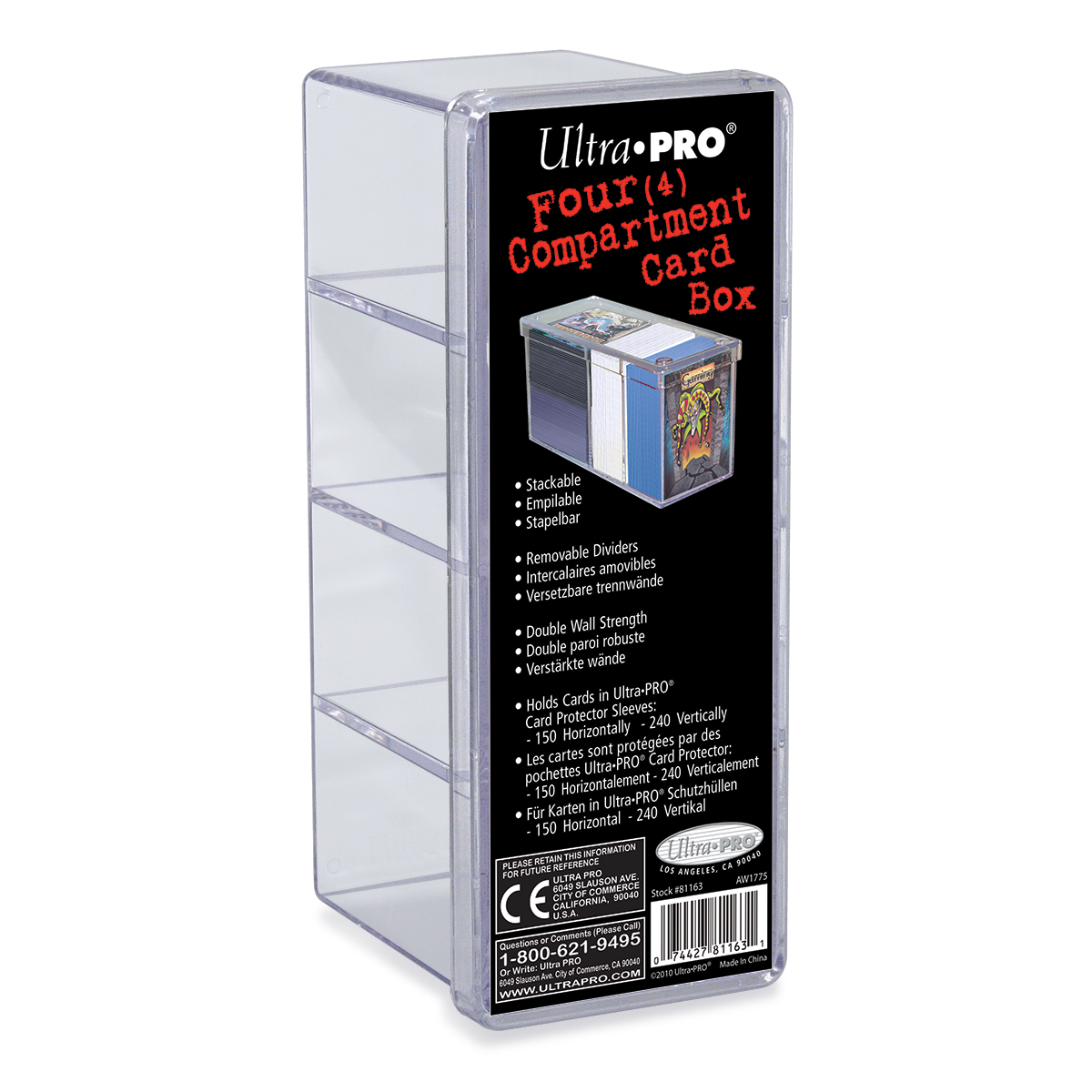 Ultra PRO 4-Compartment Card Box - Clear