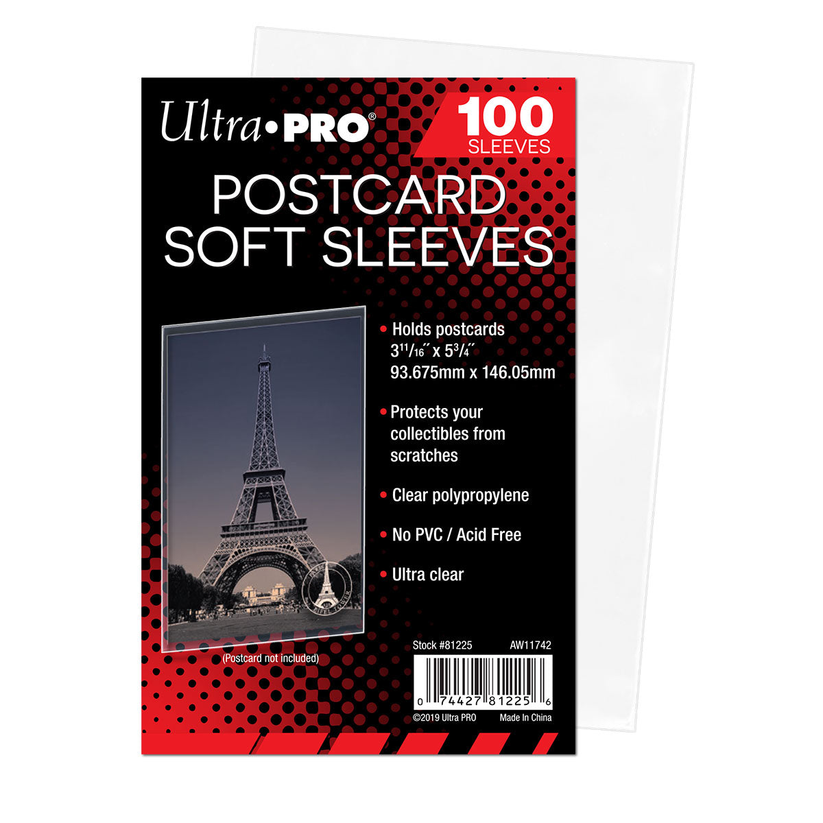 Ultra PRO 3.94" X 5.75" Postcard Sleeves (100)