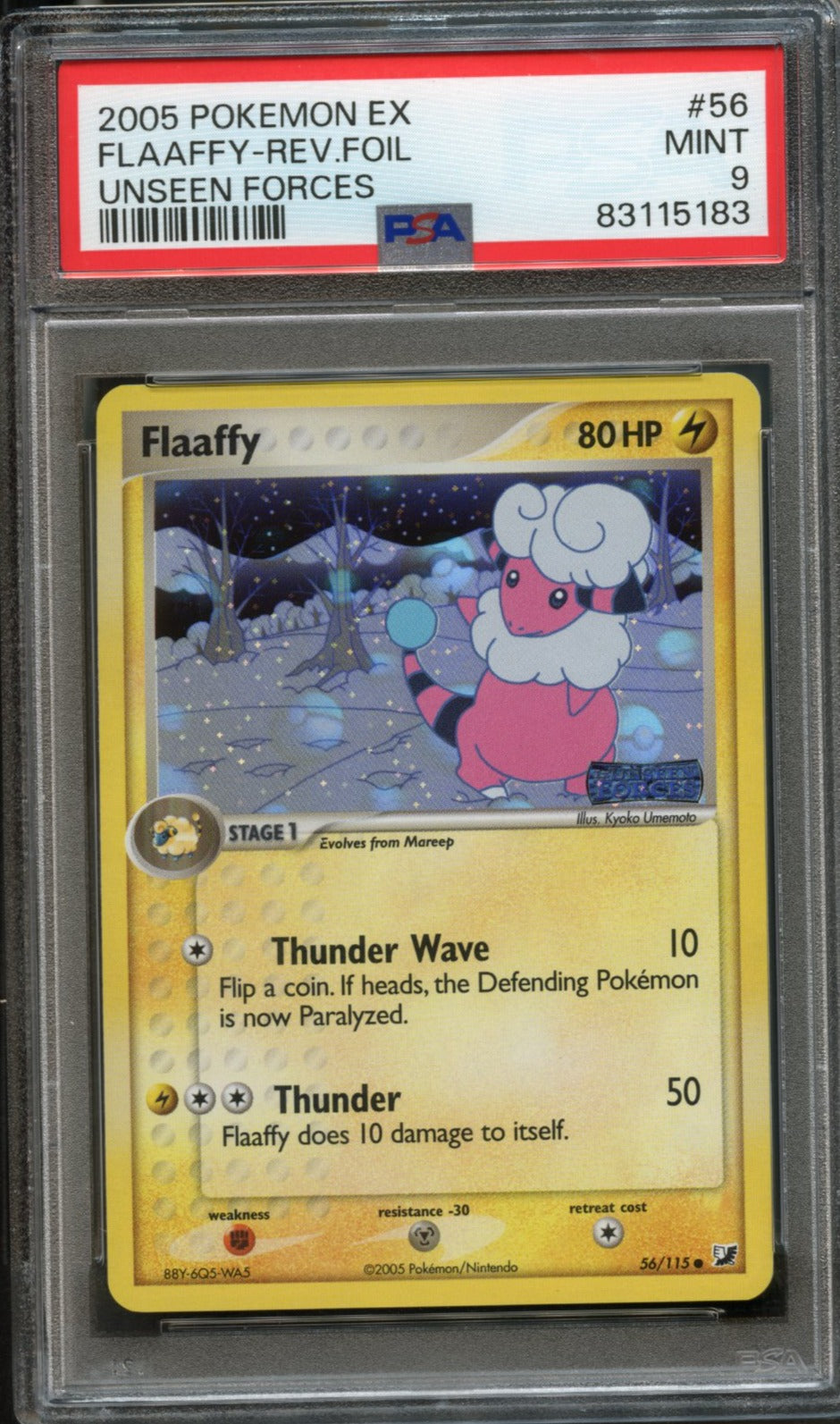 Flaaffy [Reverse Holo] #56 PSA 9 [Unseen Forces]