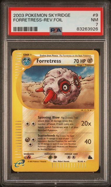 Forretress [Reverse Holo] #9 PSA 7 [Skyridge]