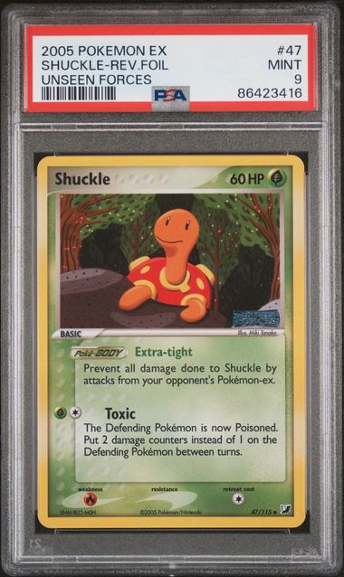 Shuckle [Reverse Holo] #47 PSA 9 [Unssen Forces]
