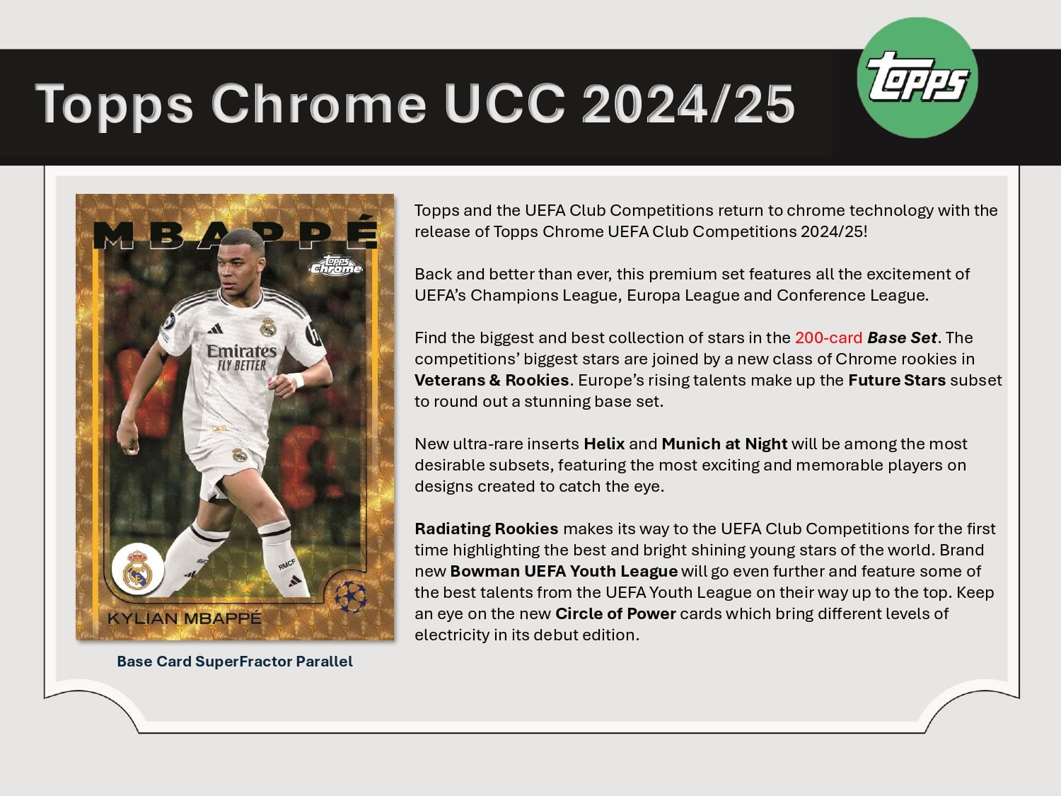 Topps Chrome UEFA Club Competitions 2024/25 - Hobby Box