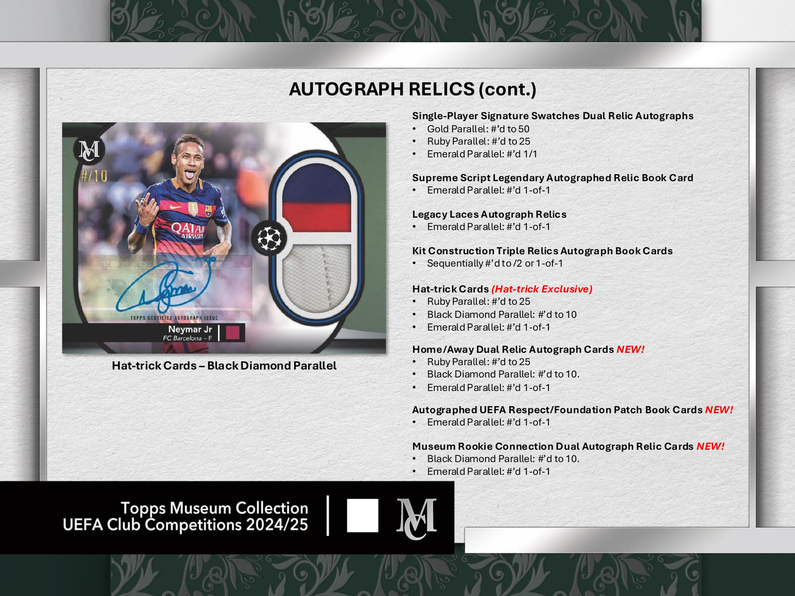 Topps Museum Collection UEFA Club Competitions 2024/25 - Hattrick box