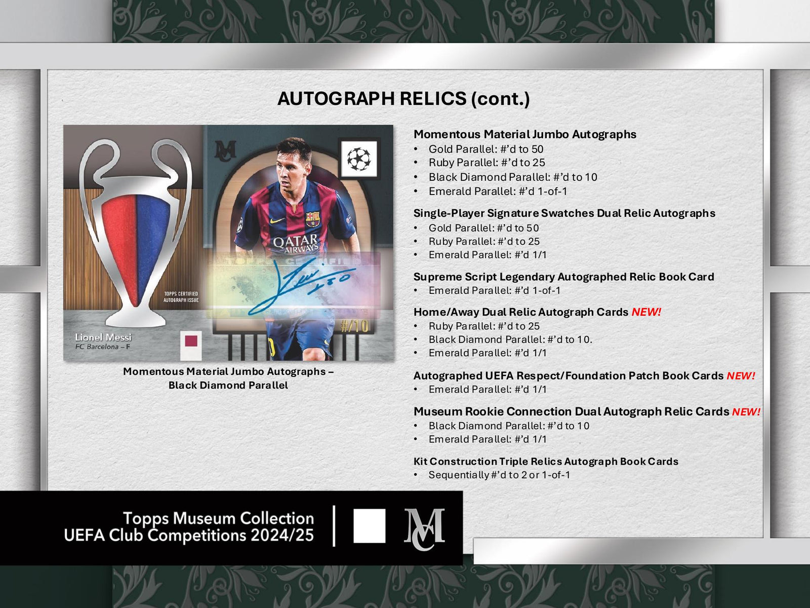 Topps Museum Collection UEFA Club Competitions 2024/25 - Hobby box