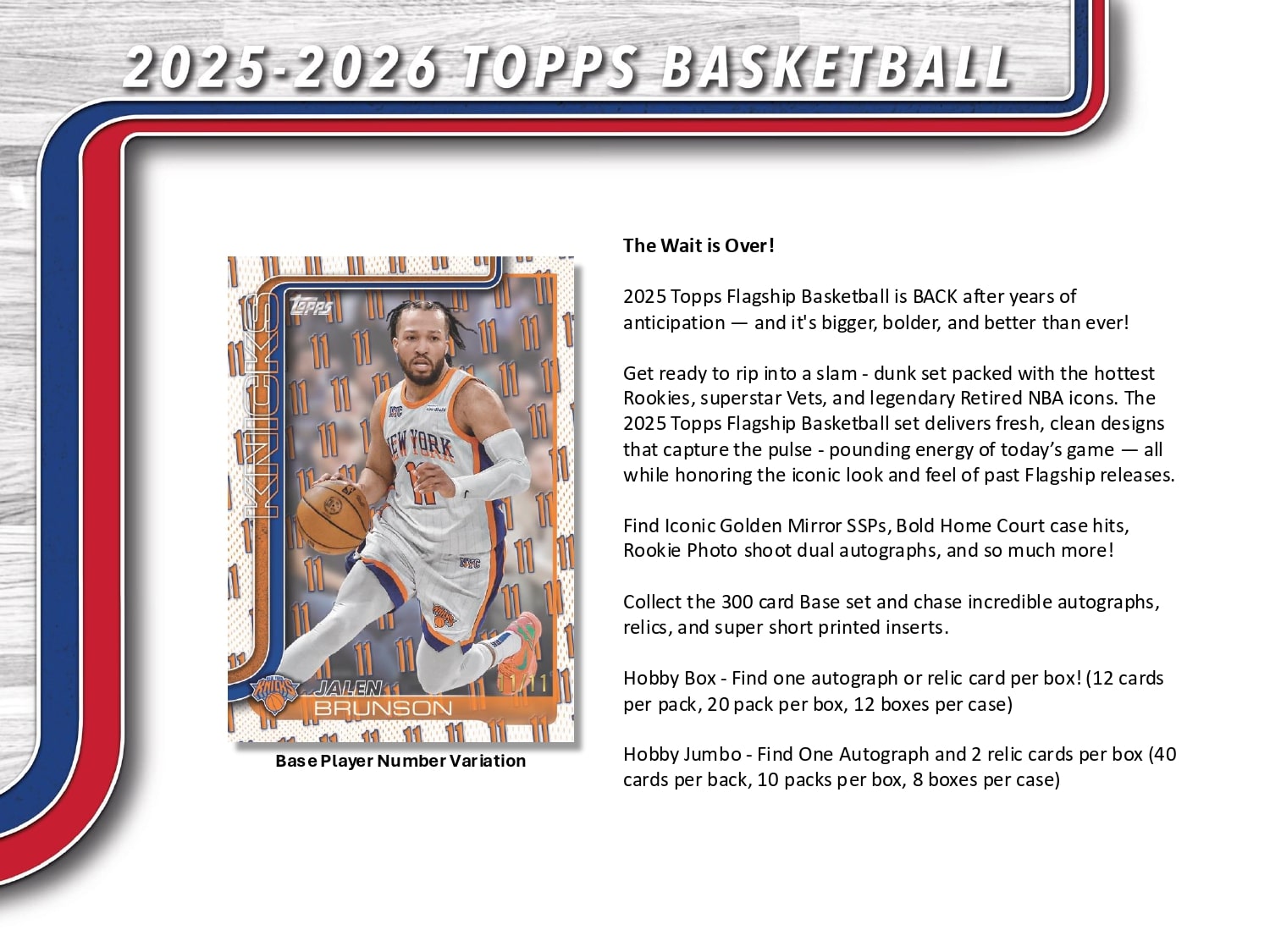 Topps NBA Basketball Flagship 2025/26 - Jumbo Box