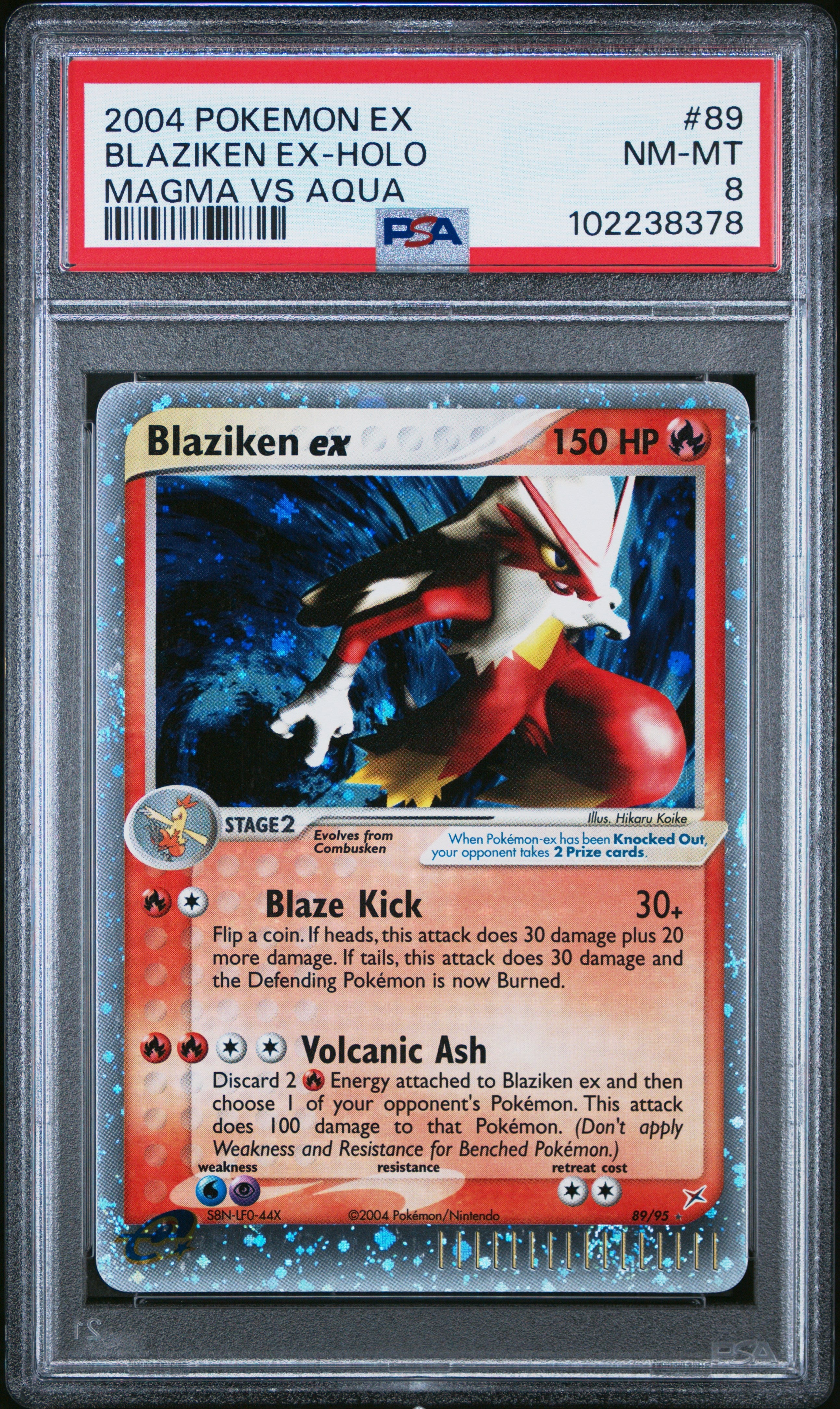 Blaziken Ex Holo #89 PSA 8 [Ex Team Magma Vs Team Aqua 2004]