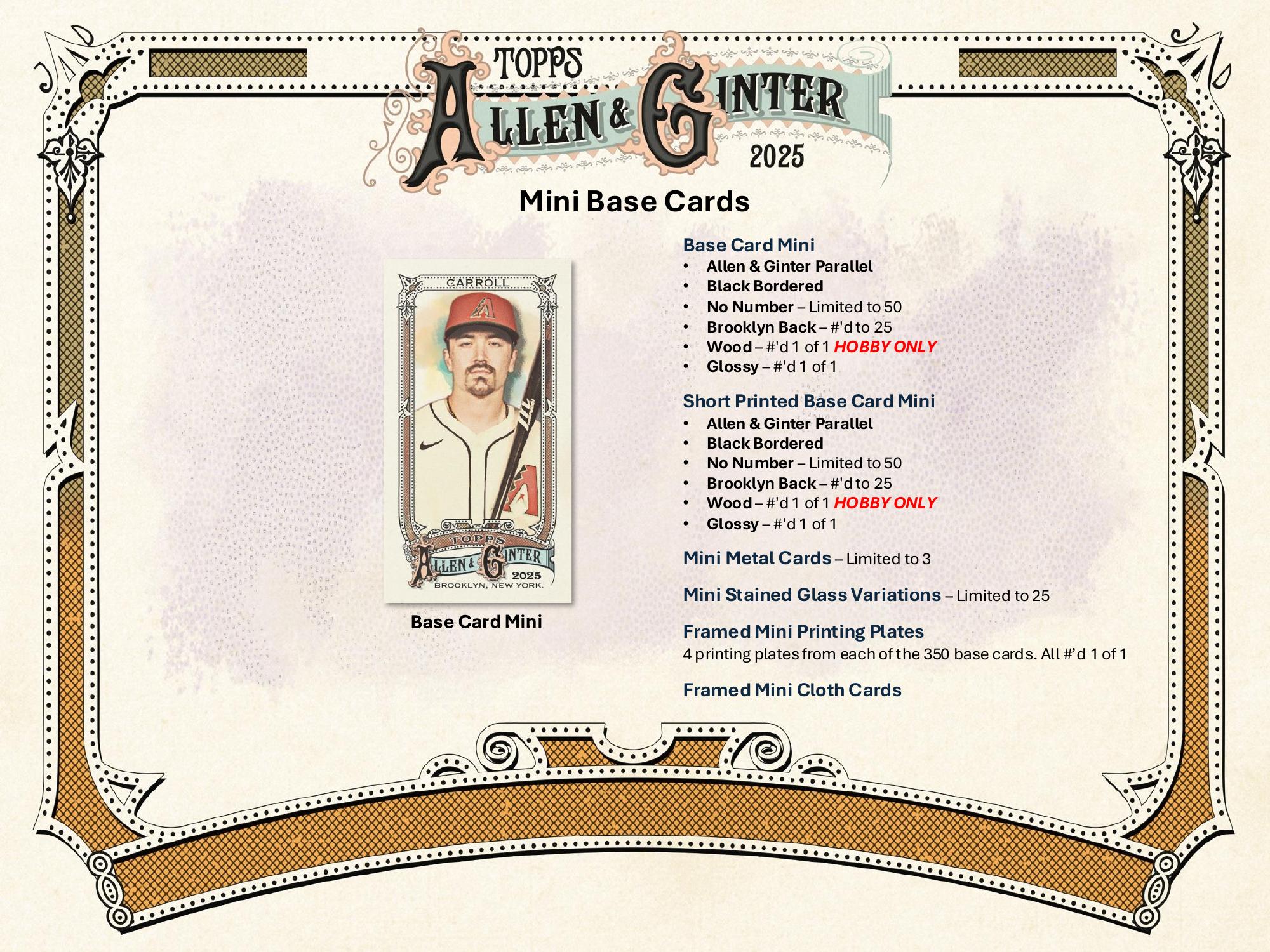 Topps Allen & Ginter Baseball 2025 - Hobby Box