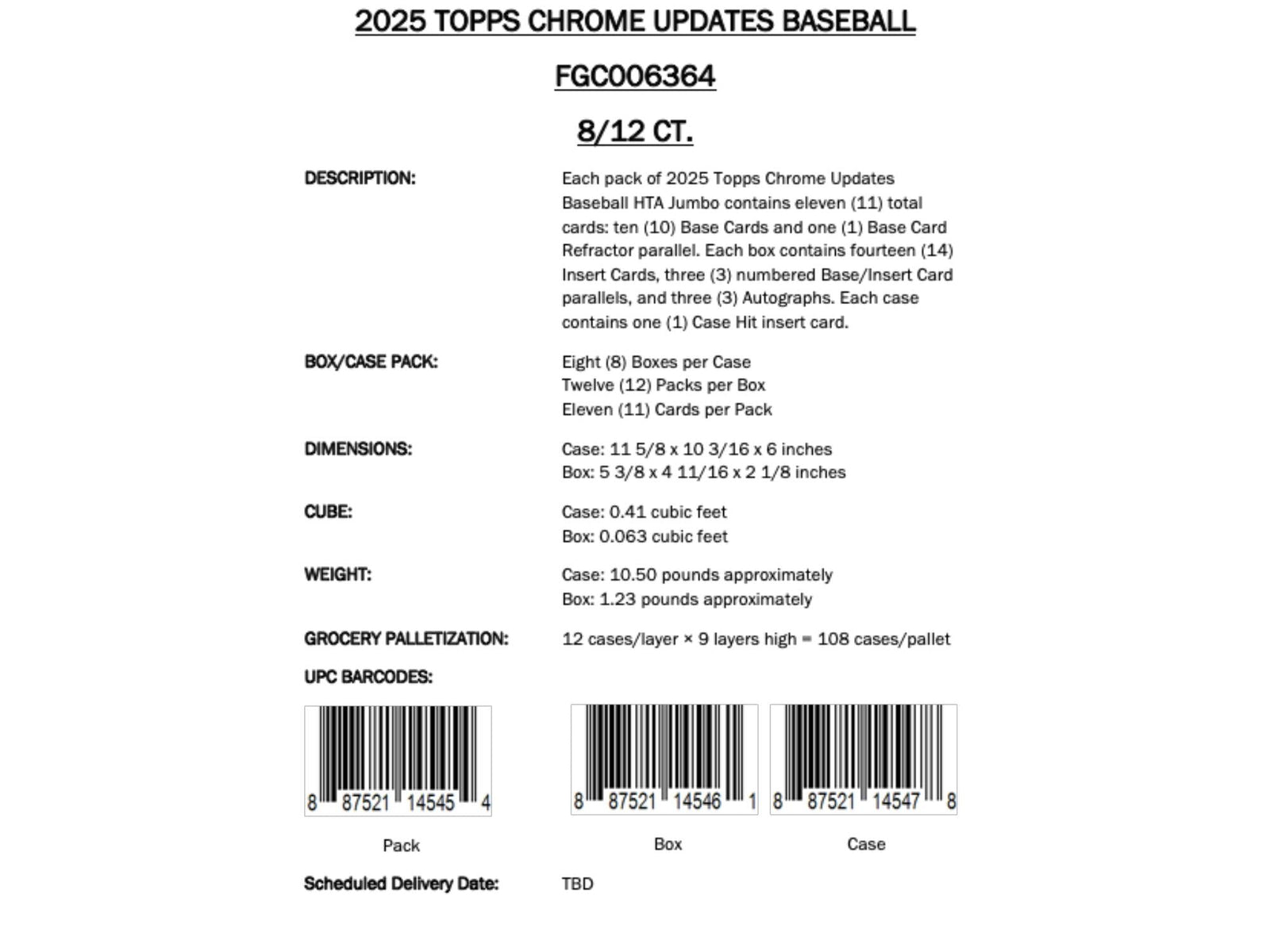 Topps Chrome Updates Baseball 2025 - Jumbo Box