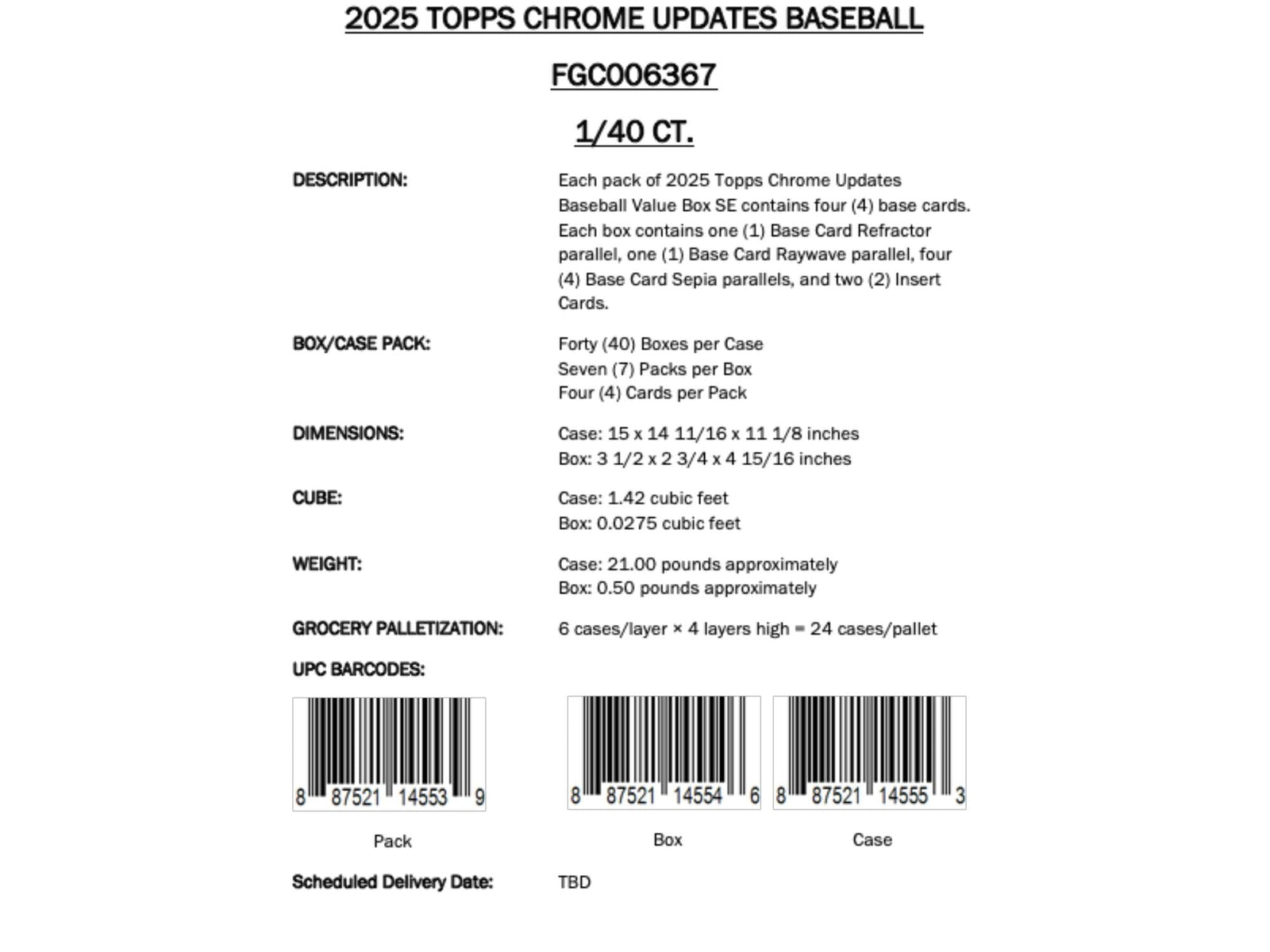 Topps Chrome Updates Baseball 2025 - Value Box