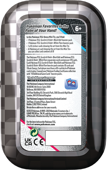 Pokemon Scarlet & Violet 10.5 - Black Bolt & White Flare - Random Mini Tiny