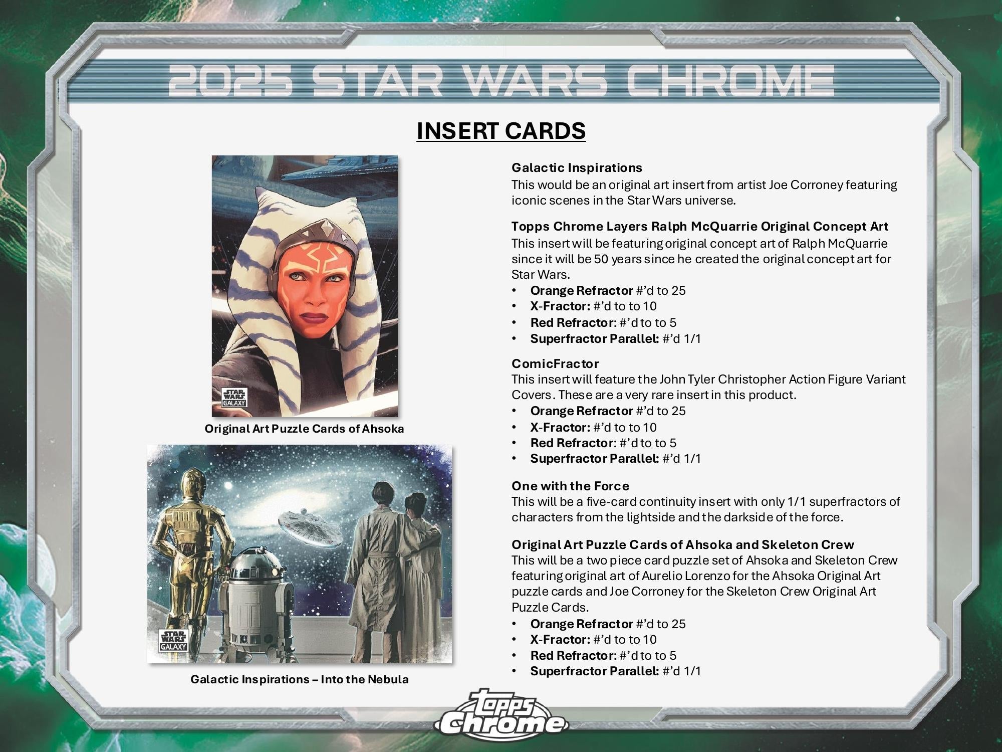 Topps Star Wars Chrome Galaxy 2025 - Hobby Box