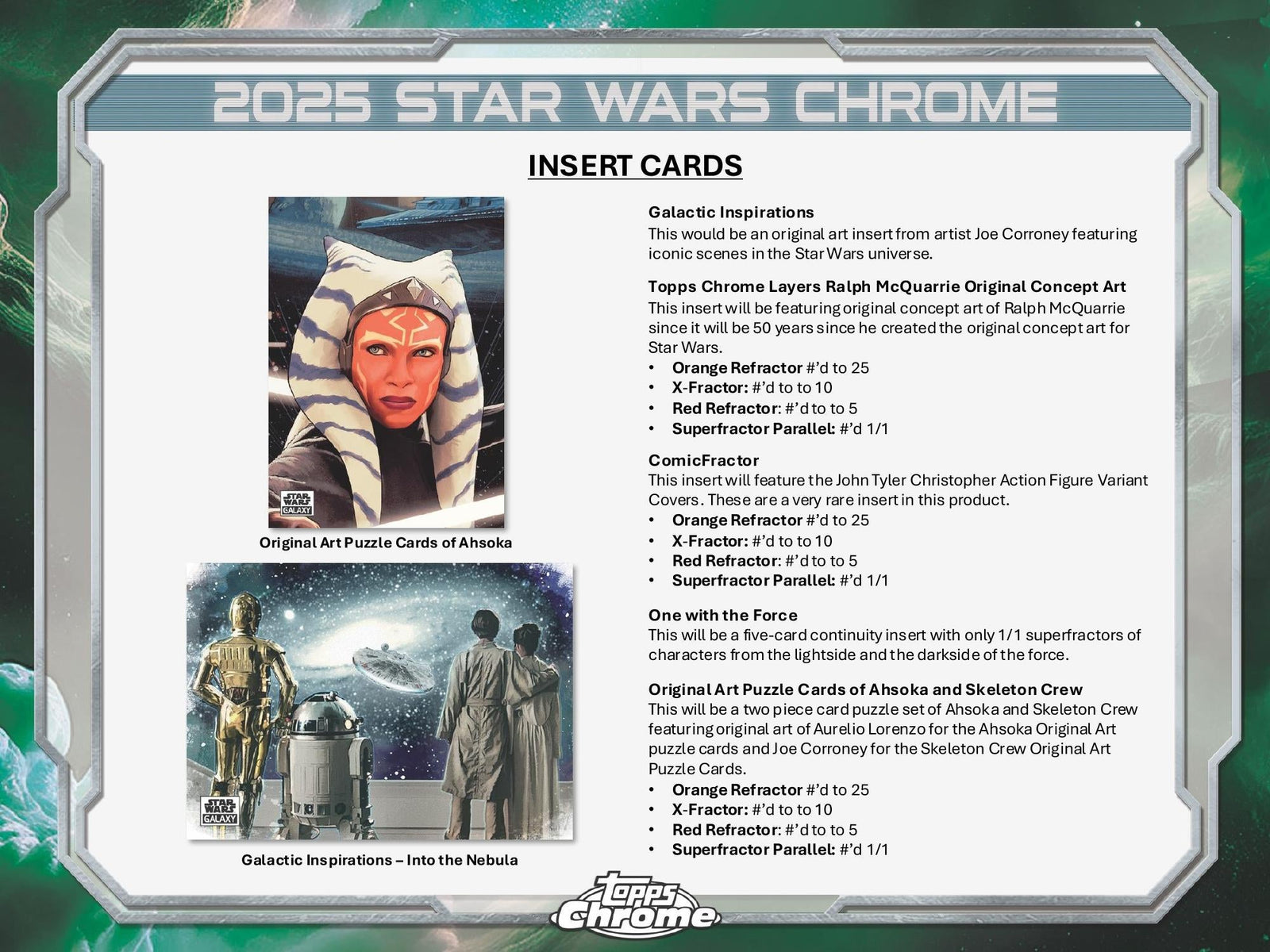 Topps Star Wars Chrome Galaxy 2025 - Hobby Box