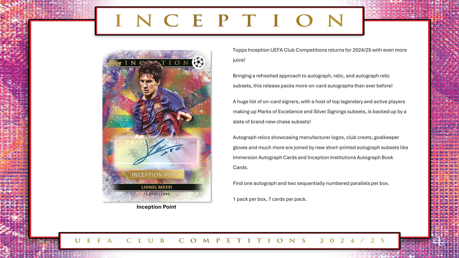 Topps Inception UEFA Club Competitions 2024/25 - Hobby Box