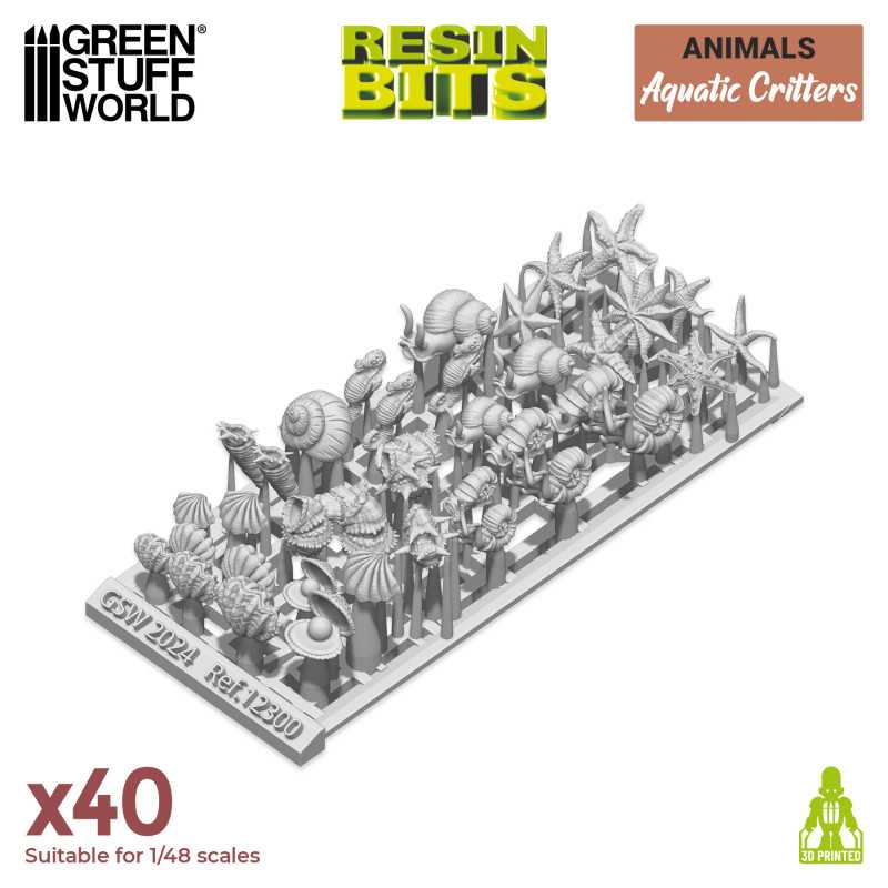 Green Stuff World: 3D Printed Set - Animals - Aquatic Critters