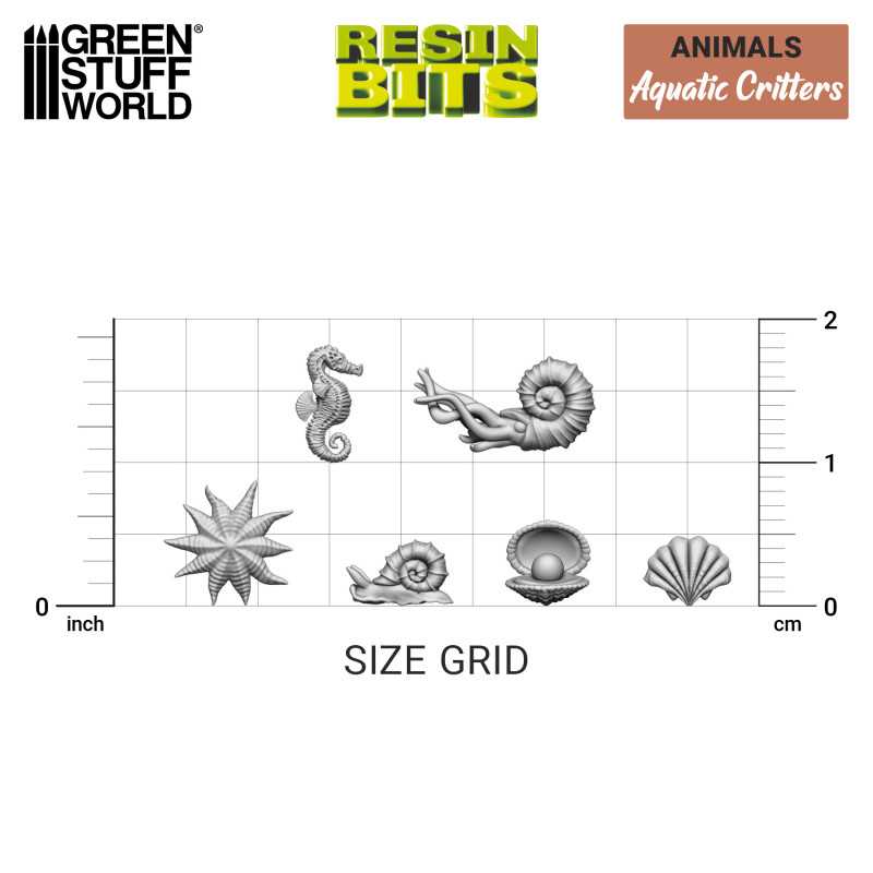 Green Stuff World: 3D Printed Set - Animals - Aquatic Critters