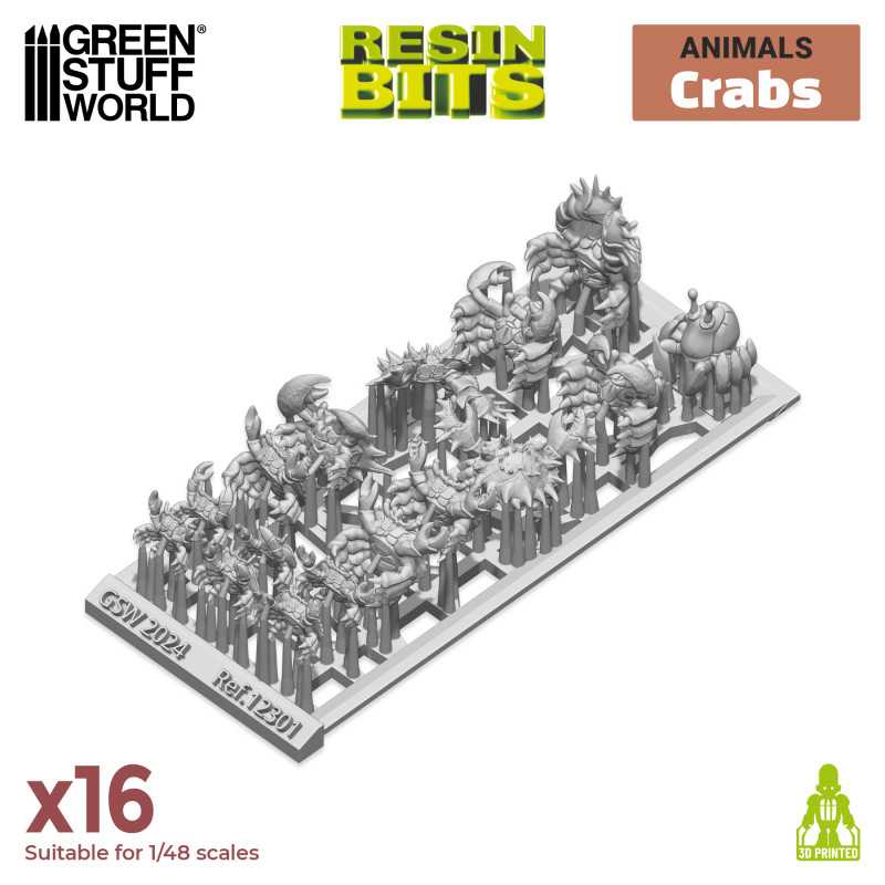 Green Stuff World: 3D Printed Set - Animals - Crabs
