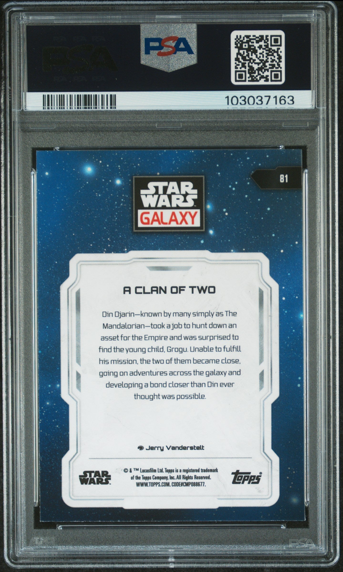 A Clan Of Two [Mini Diamond] #81 PSA 10 [Topps Chrome Star Wars Galaxy 2024]