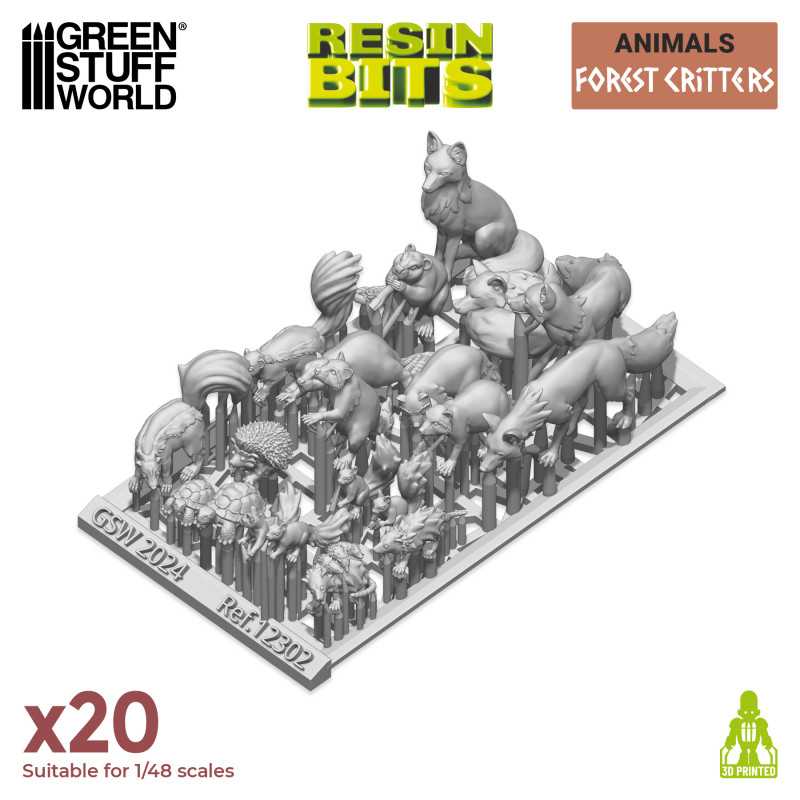 Green Stuff World: 3D Printed Set - Animals - Forest Animals
