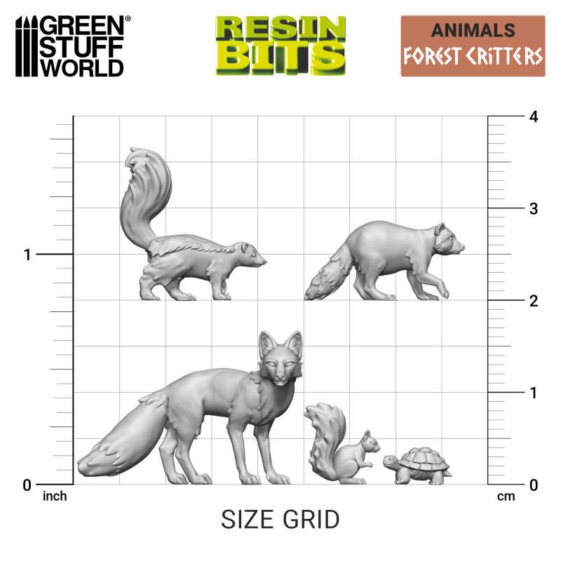 Green Stuff World: 3D Printed Set - Animals - Forest Animals