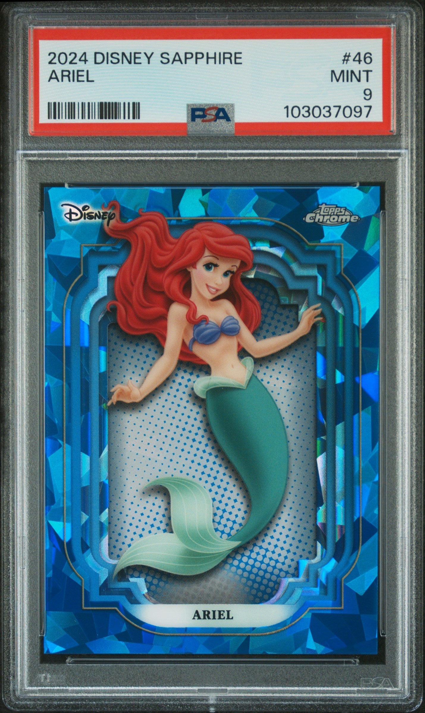 Ariel #46 PSA 9 [Topps Chrome Disney Sapphire Edition 2024]