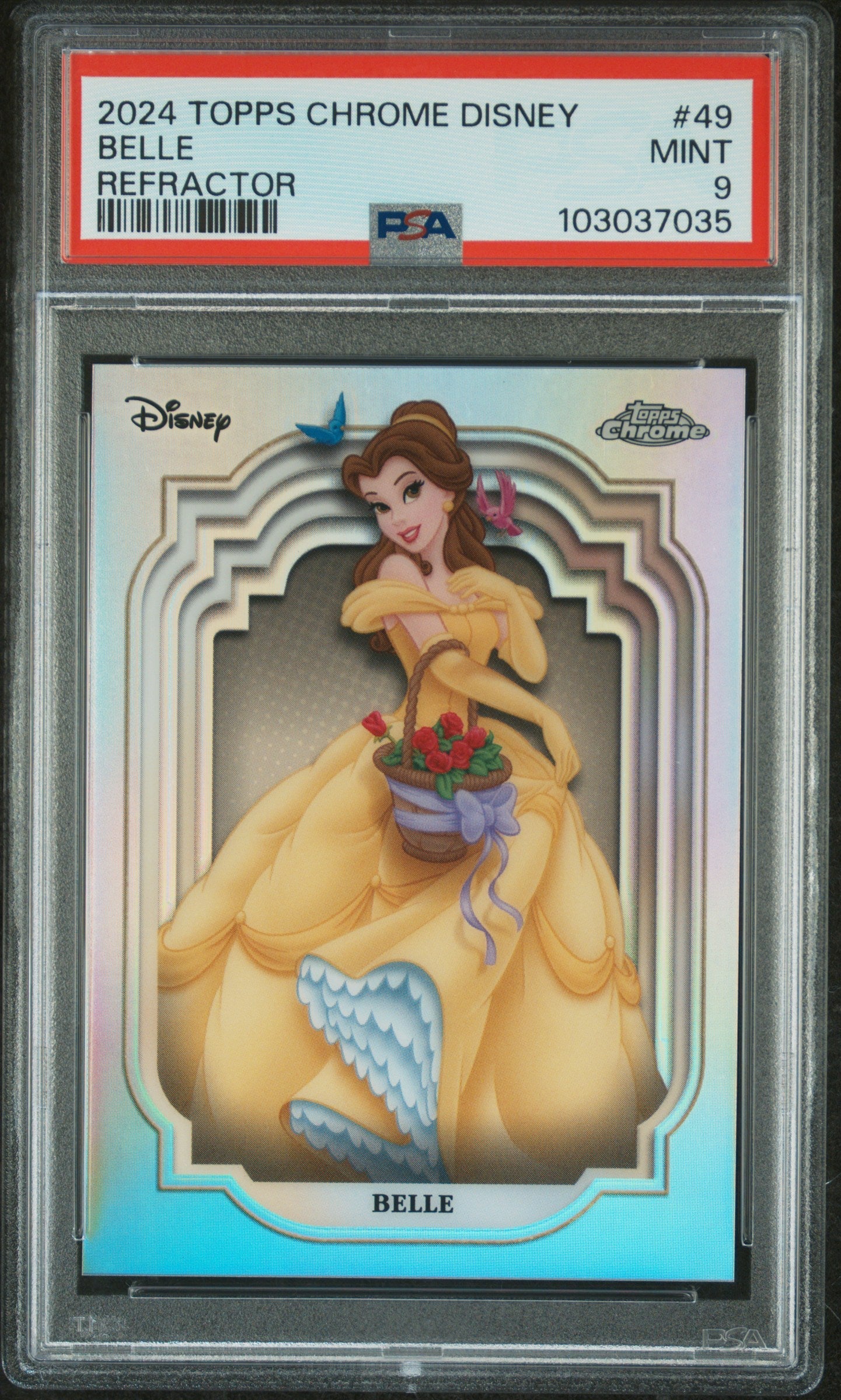 Belle [Refractor] #49 PSA 9 [Topps Chrome Disney 2024]