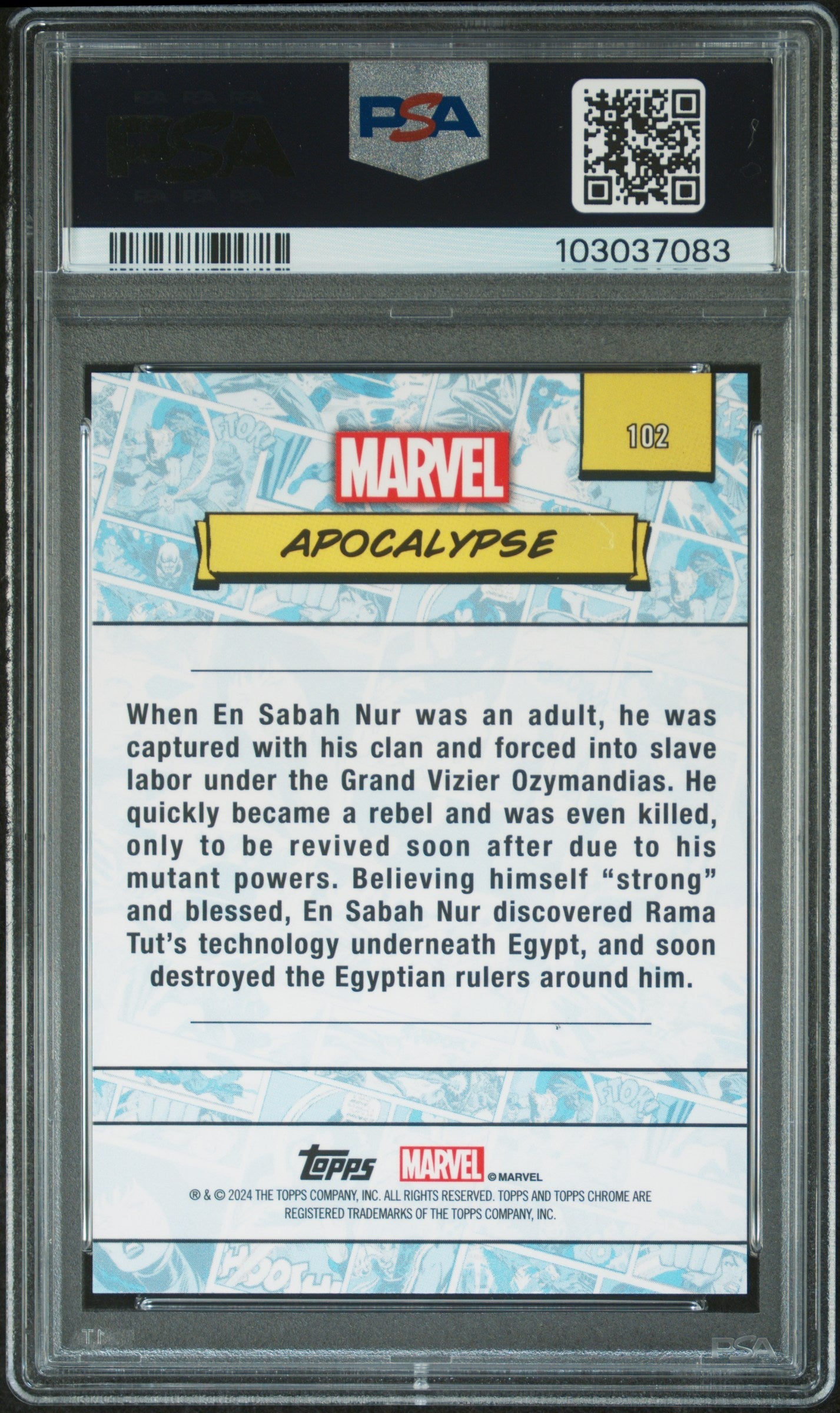 Apocalypse #102 PSA 8 [Topps Chrome Marvel 2024]