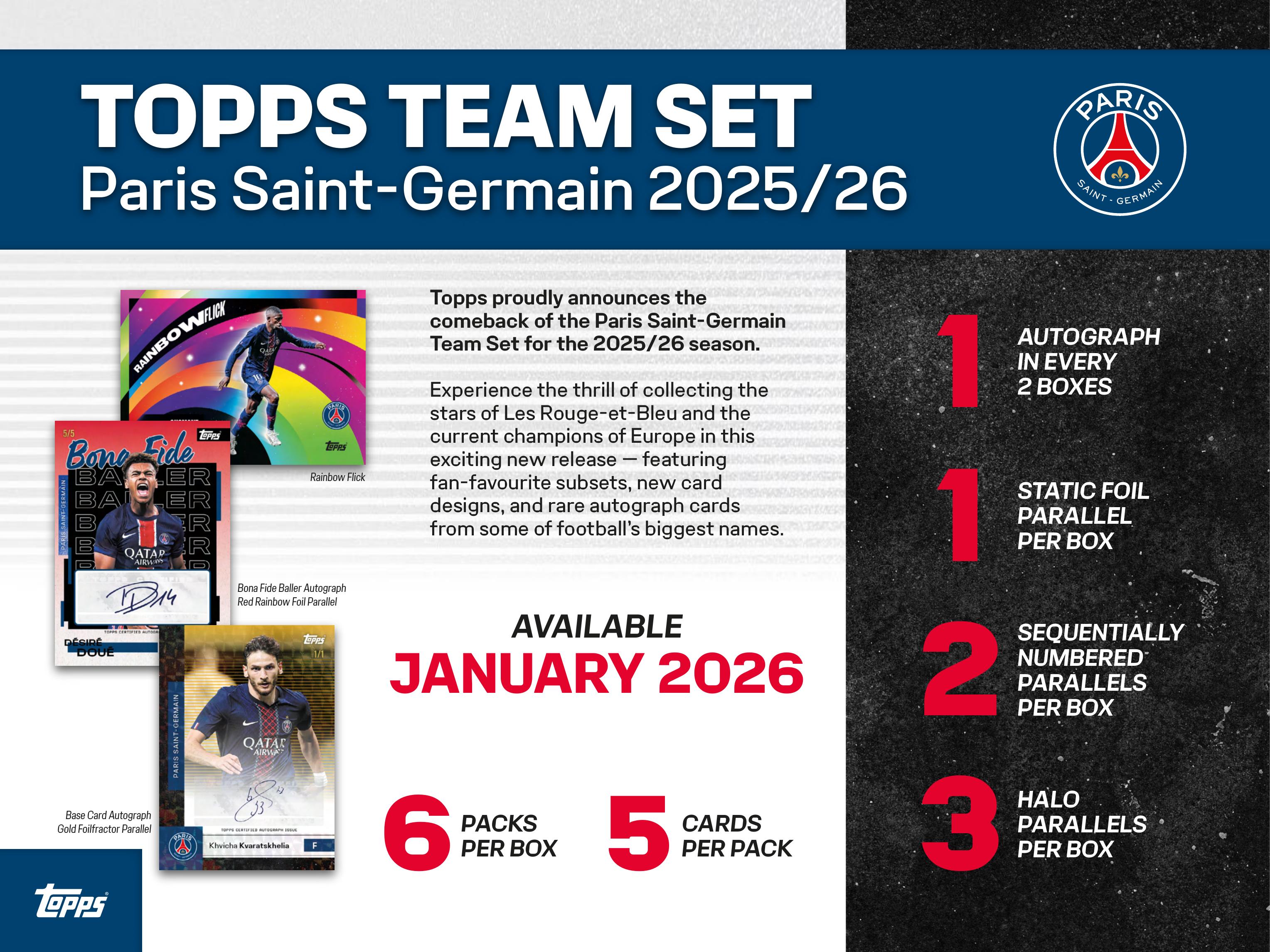 Topps Paris Saint-Germain Team Set 2025/26