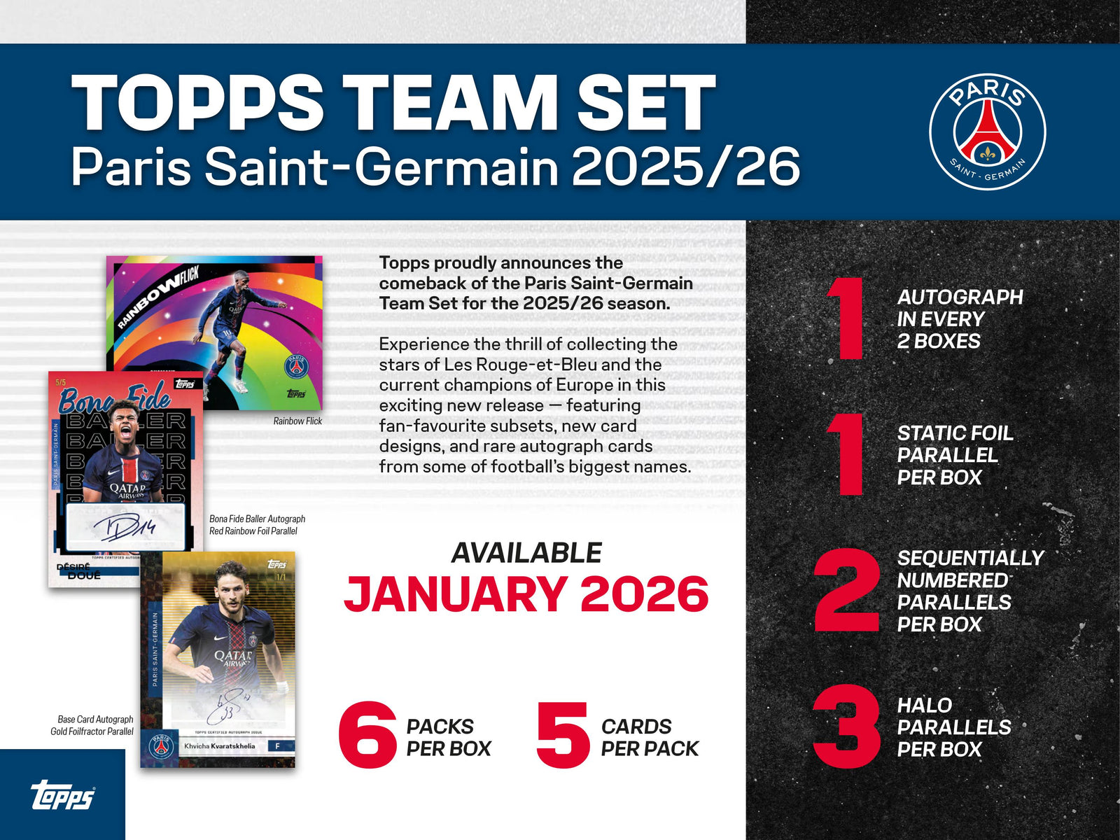 Topps Paris Saint-Germain Team Set 2025/26
