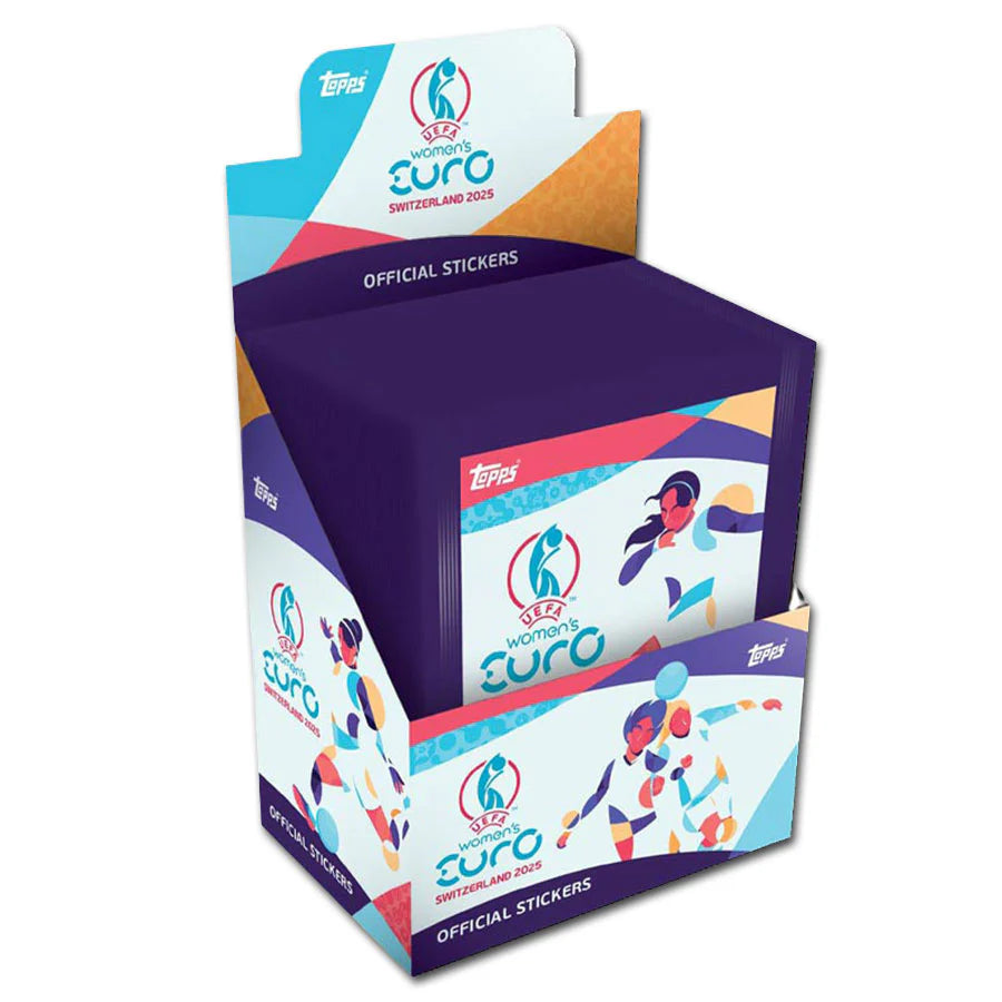 Topps Women's EURO 2025 Stickers - Sticker Pack Display Box (50 pakker)