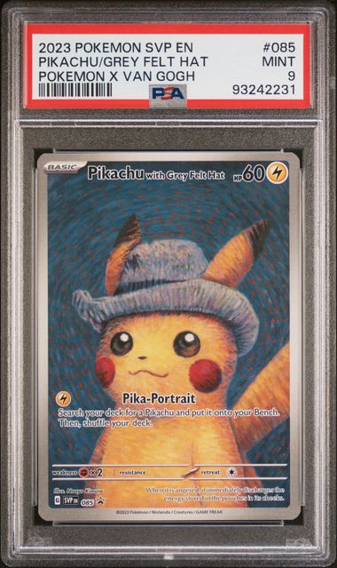 Pikachu With Grey Felt Hat #85 PSA 9 [Van Gogh Promo]