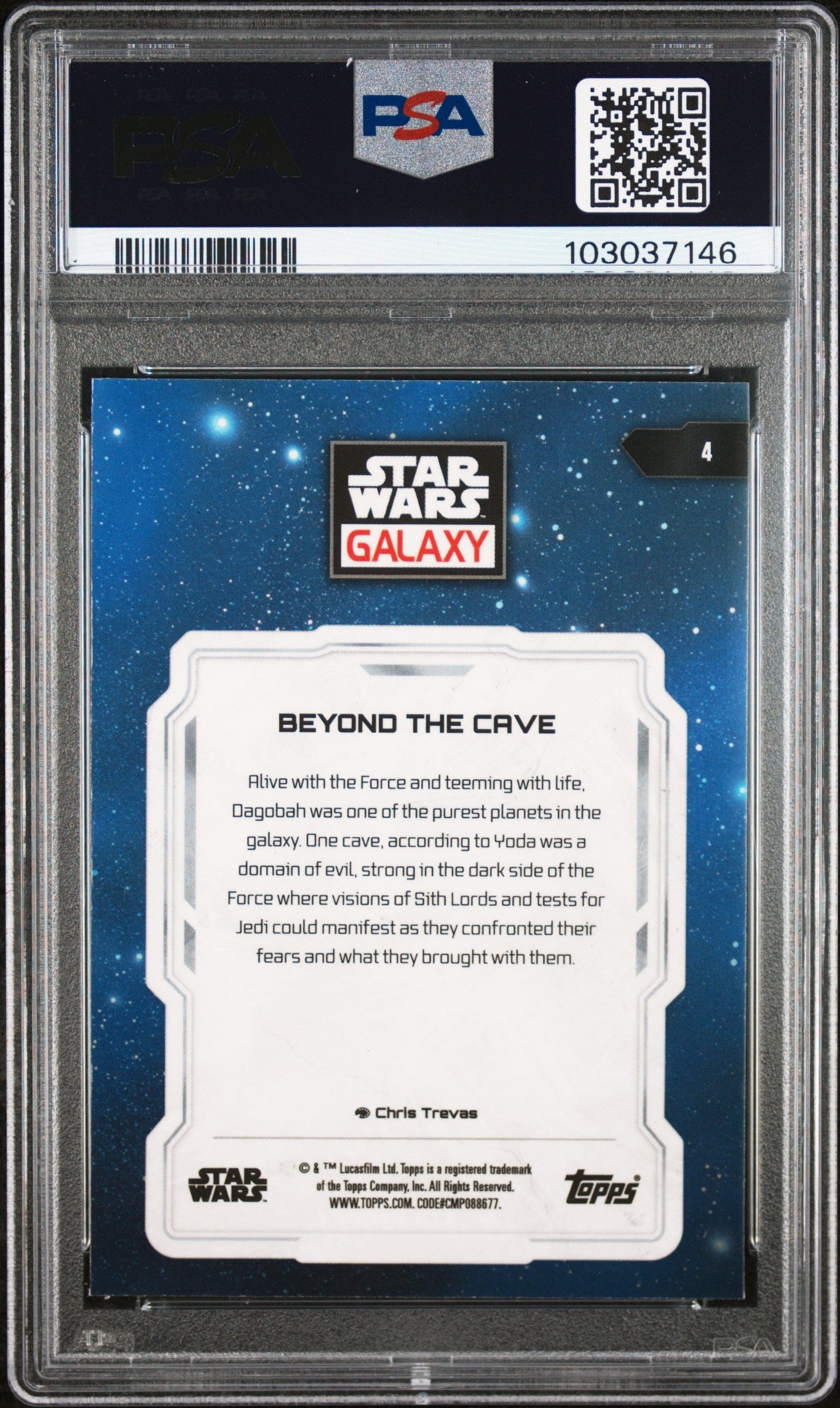 Beyond The Cave [Mini Diamond] #4 PSA 9 [Topps Chrome Star Wars Galaxy 2024]